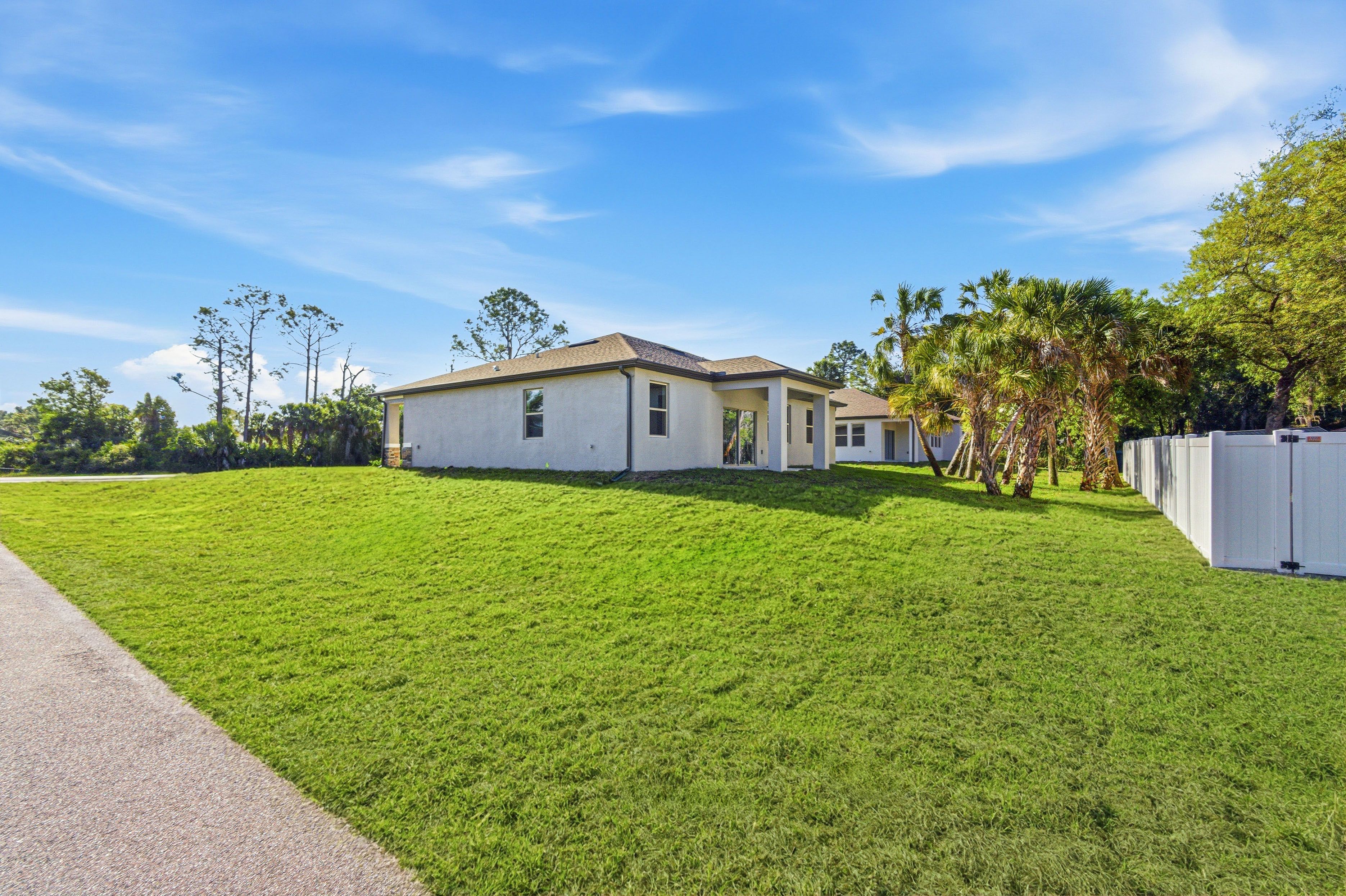 Large Yard with side walks 