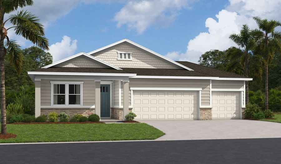 The Slate Master 3-car Elevation M