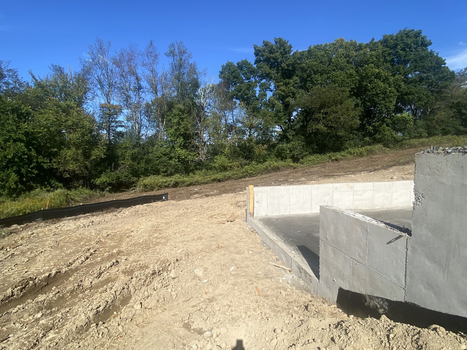 Construction Progress Photo of Poured Foundation