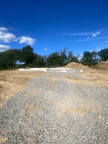Construction Progress Photo of Poured Concrete Foundation