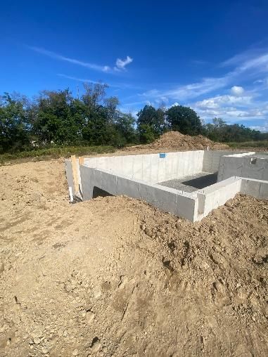Construction Progress Photo of Poured Concrete Foundation