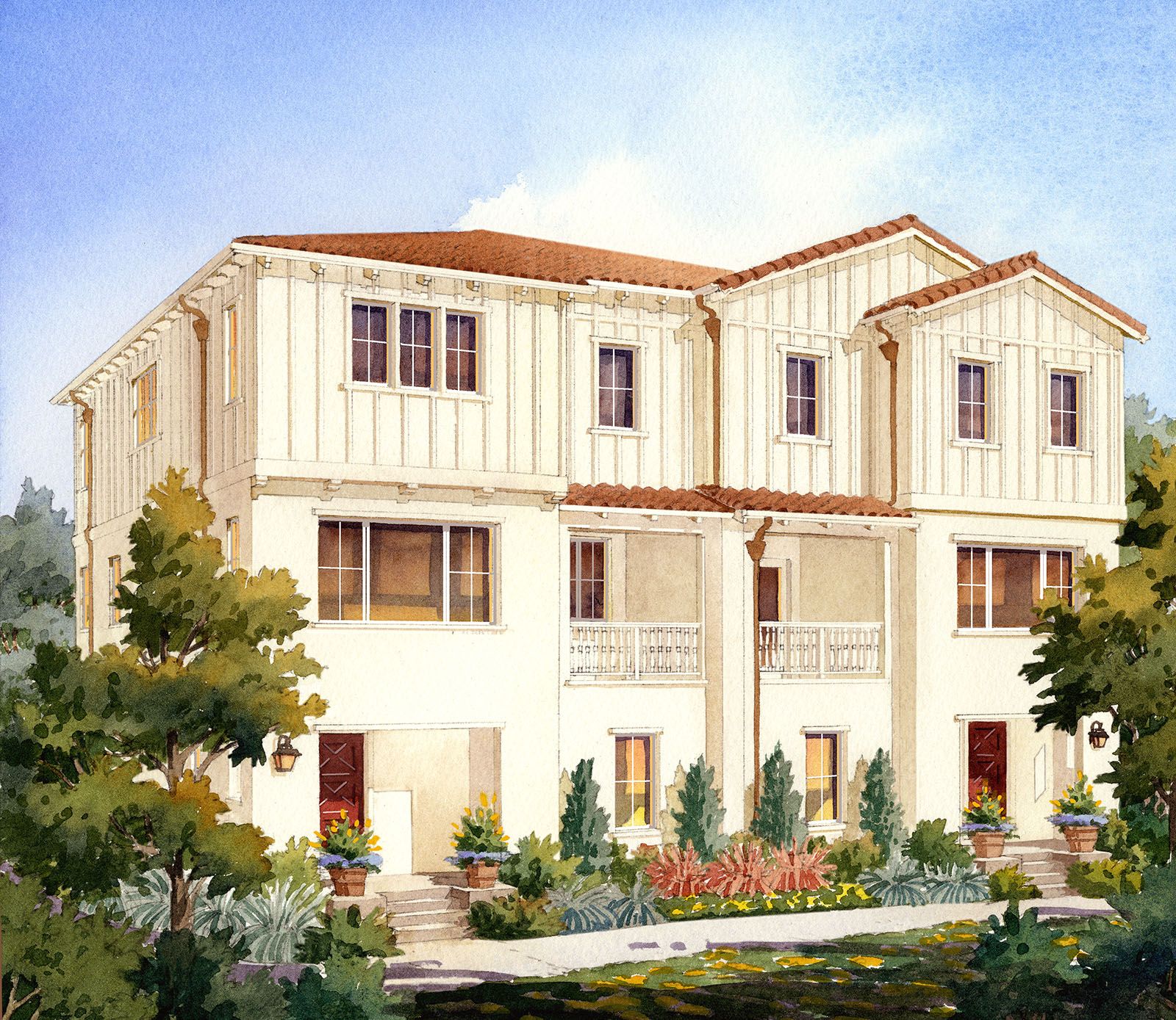 Duet building with two Sidonia homes
