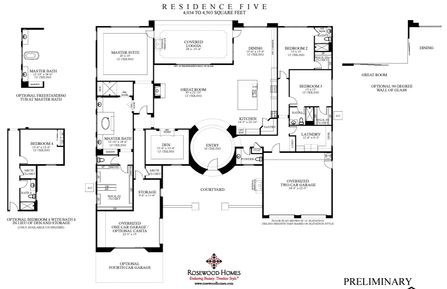 Residence Five Floor Plan - Rosewood Homes 
