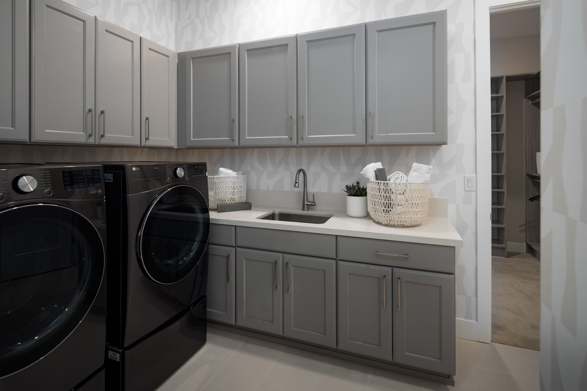 Plan 3 Laundry Room with Closet Access