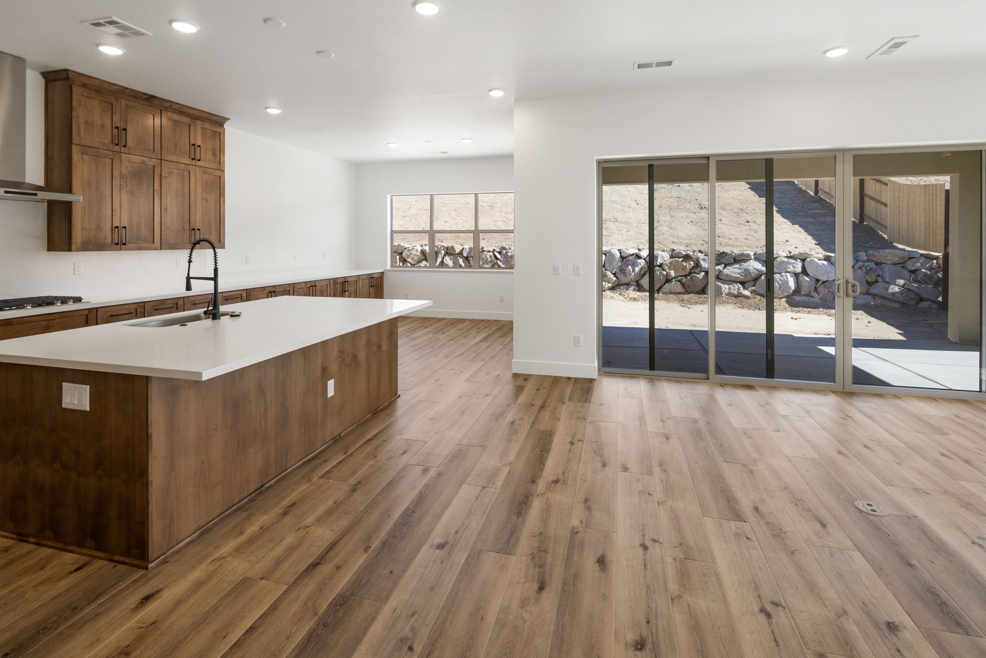 Kitchen, Dining Area, and Great Room