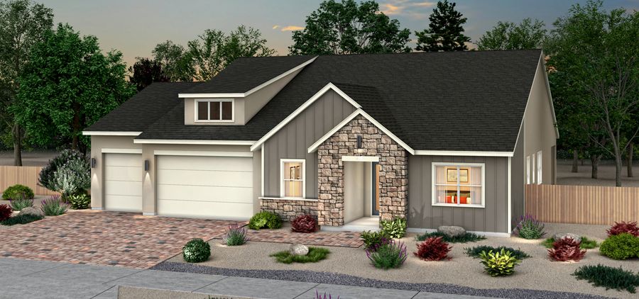 Plan 3 - Modern Farmhouse by Ryder Homes in Reno NV