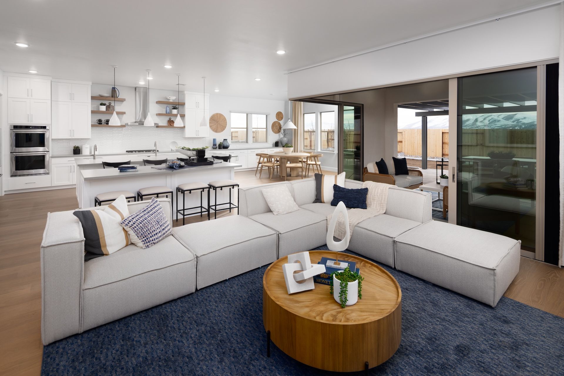 Great Room, Kitchen, & Dining Area