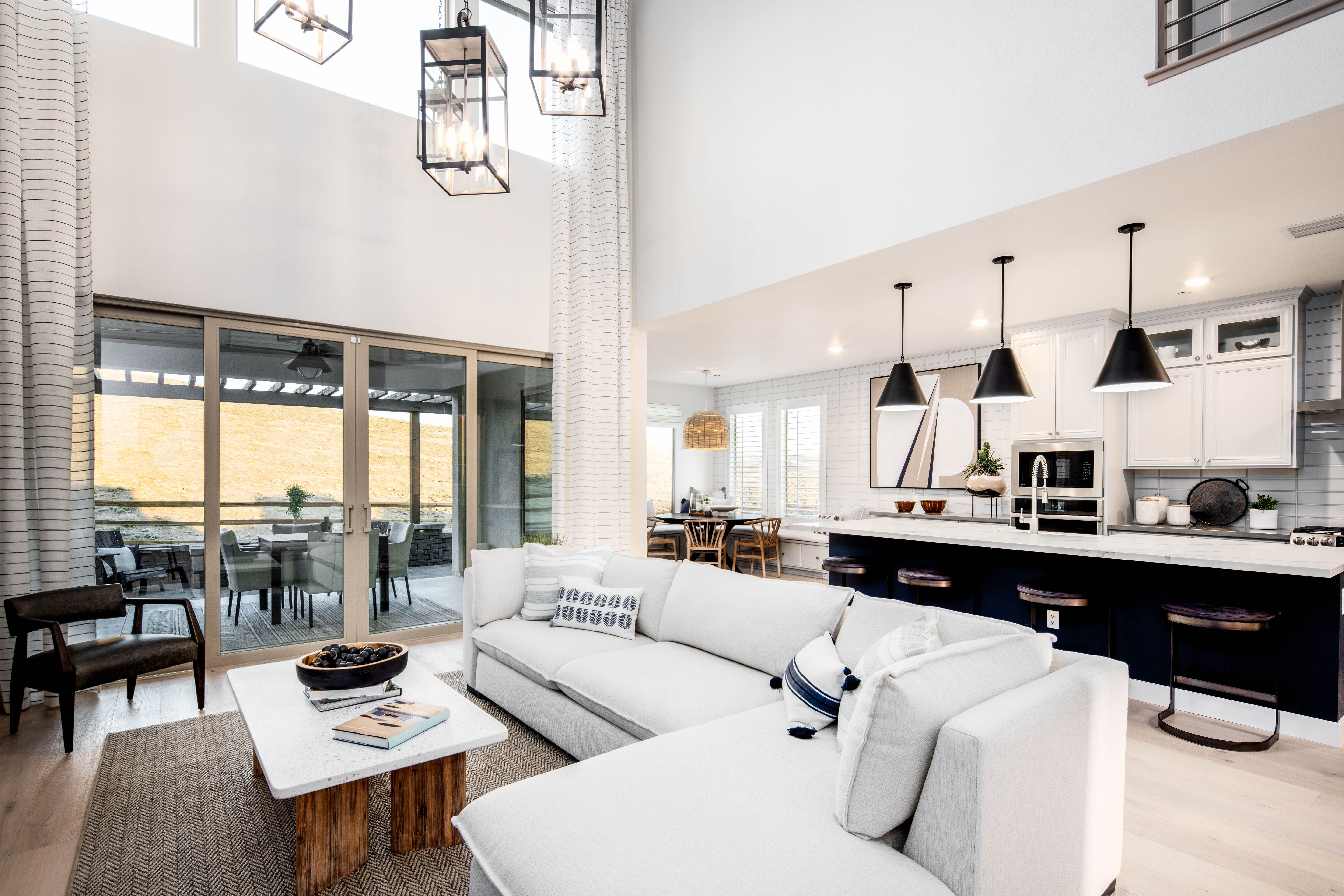 Great Room To Kitchen & Dining Area