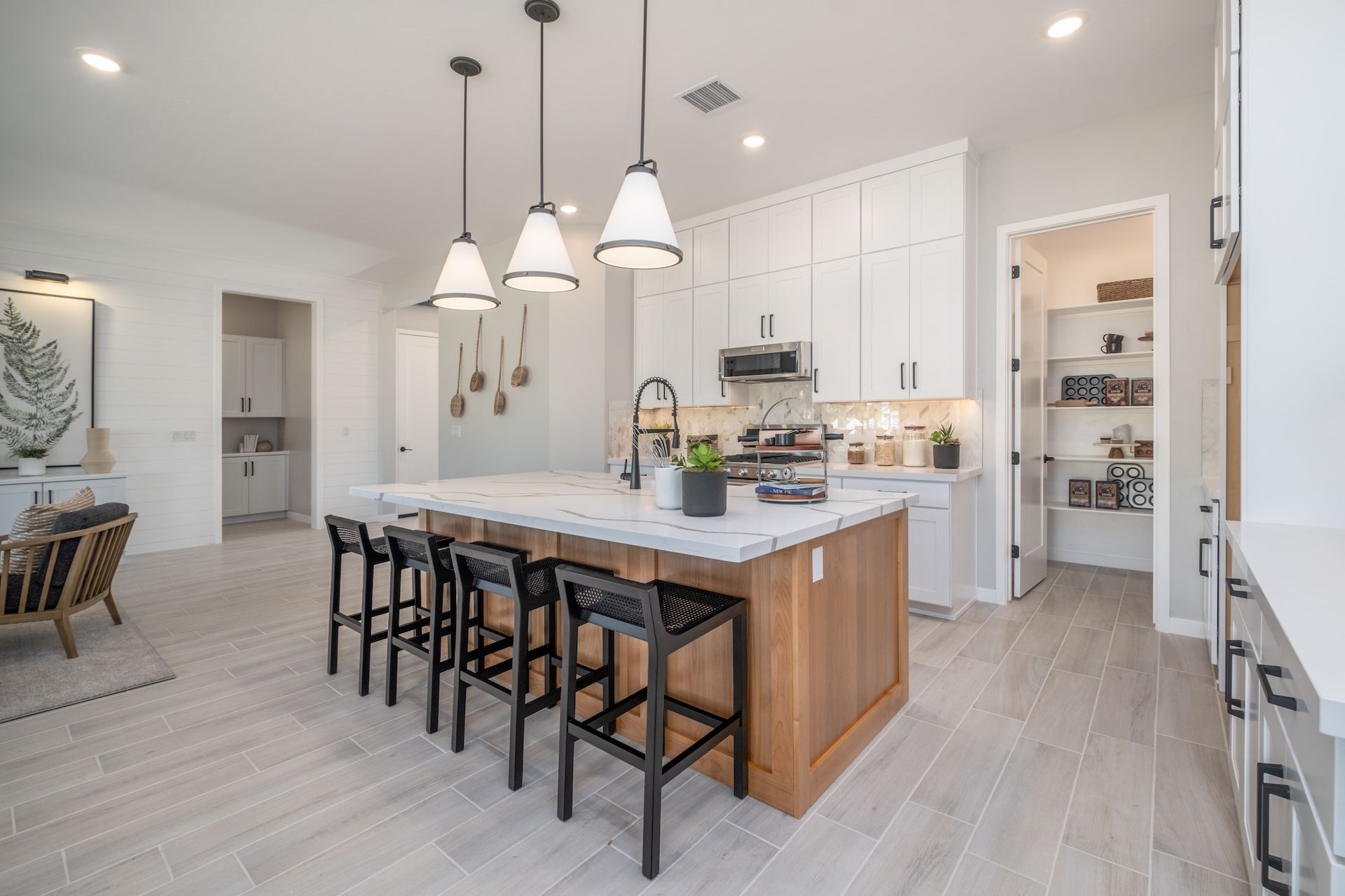 Plan 1 Featuring The Kitchen With Extended Upper Cabinets