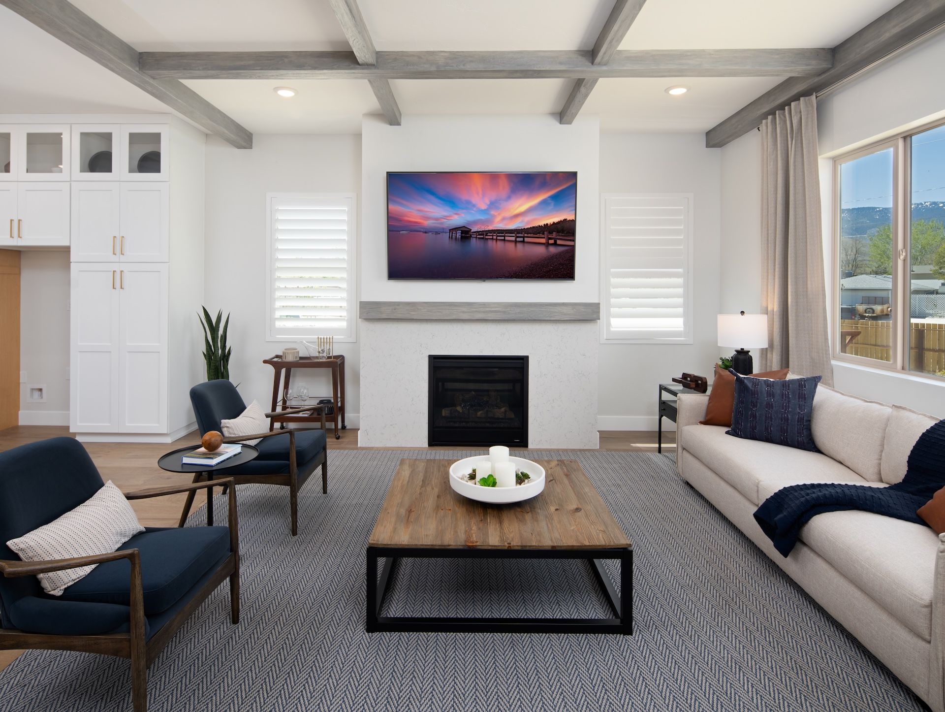 Plan 3 Great Room With A Traditional Style Fireplace