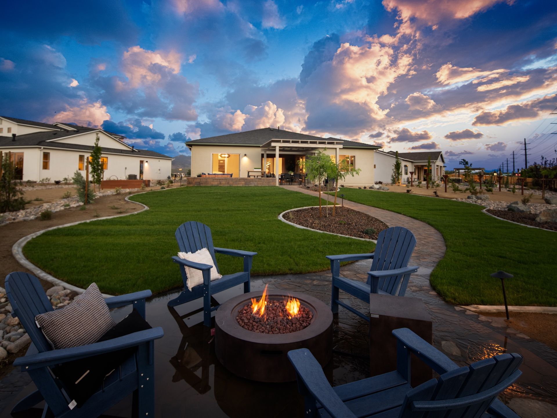 Our Plan 3 From The Backyard With A Cozy Fire Pit To Enjoy The Outdoors Year Round