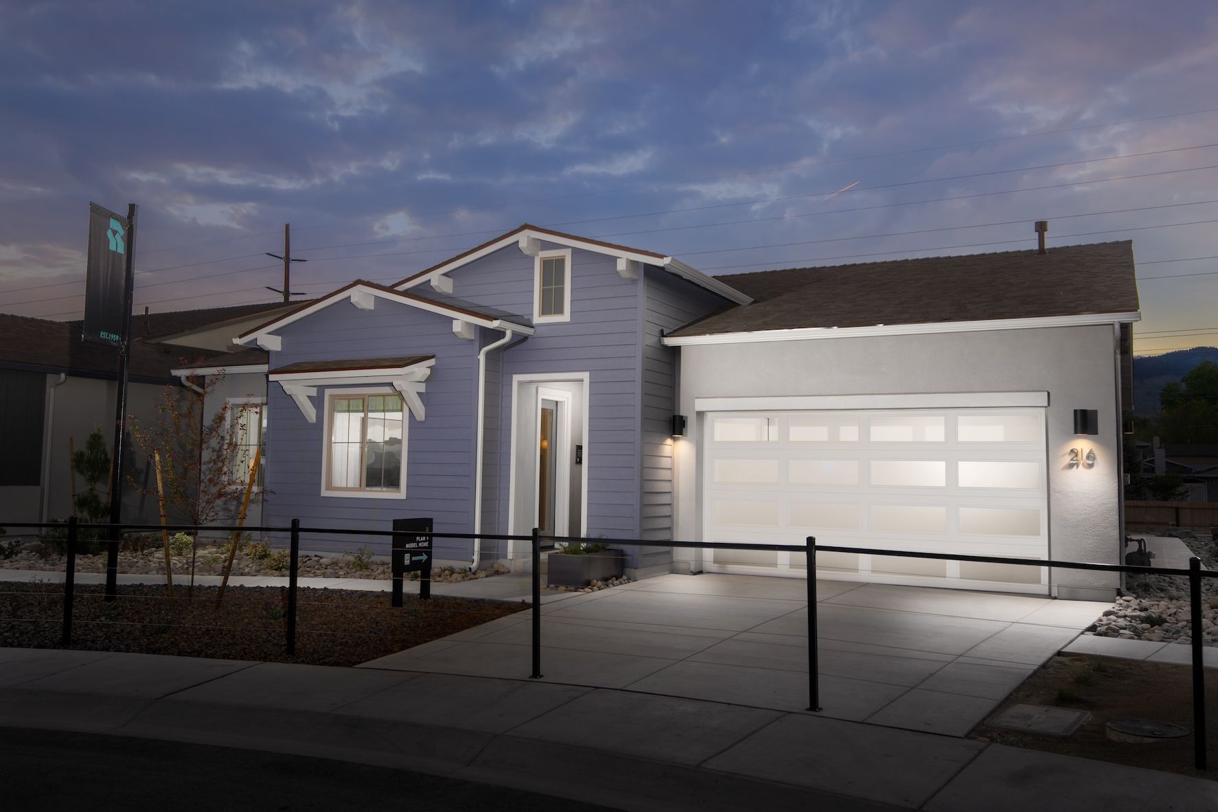 Modern Ranch Plan 1 in Color Scheme 6