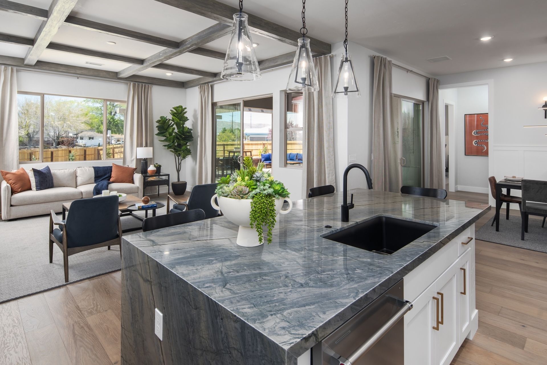 Kitchen Island & Great Room