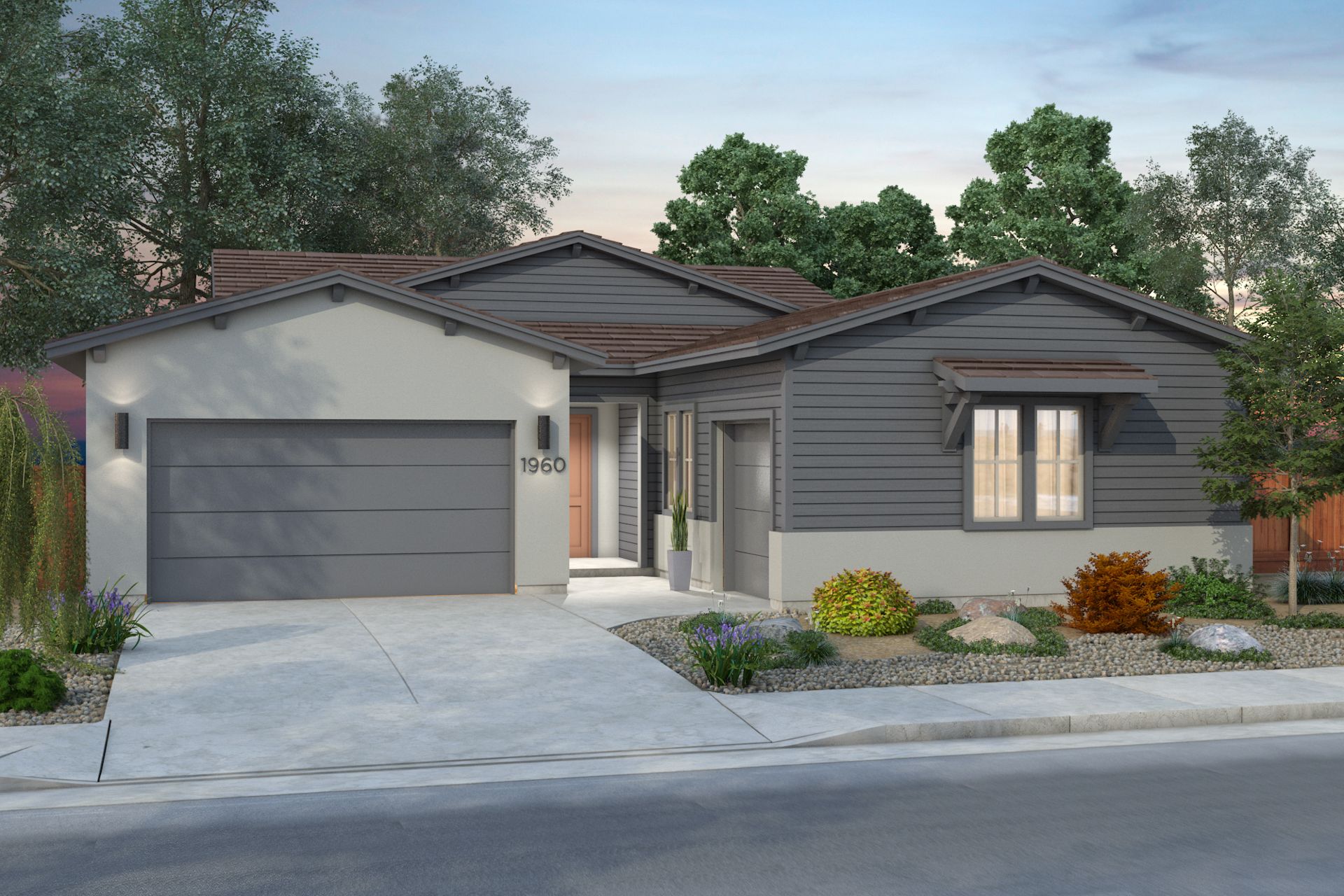 Modern Ranch Plan 4 in Color Scheme 5