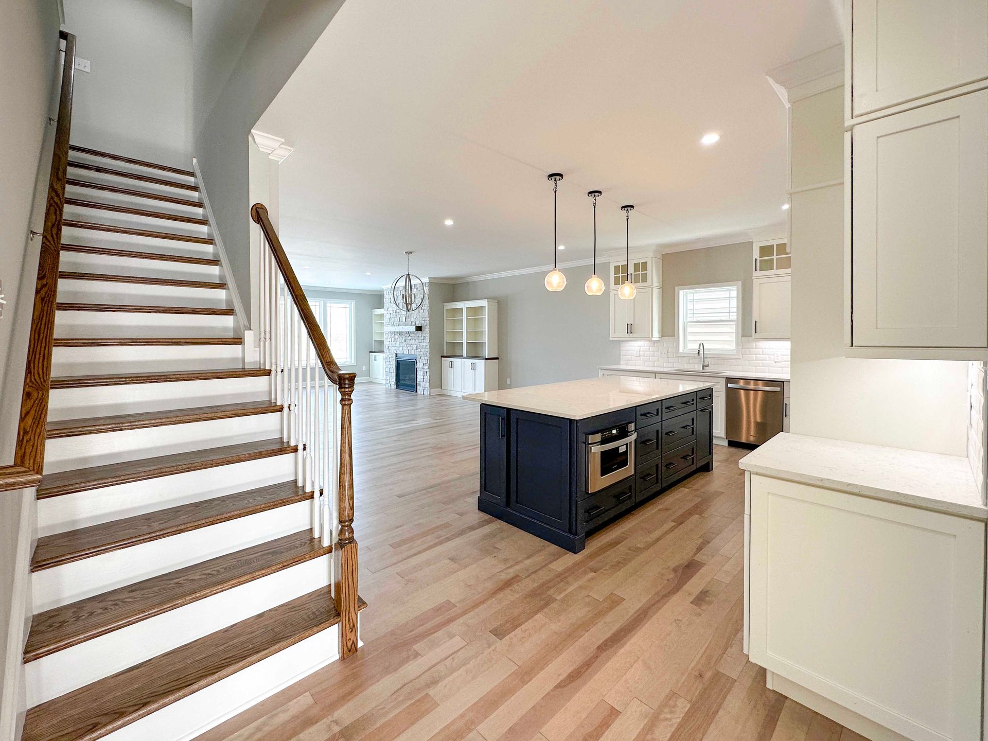 Chatham Stairs and Kitchen