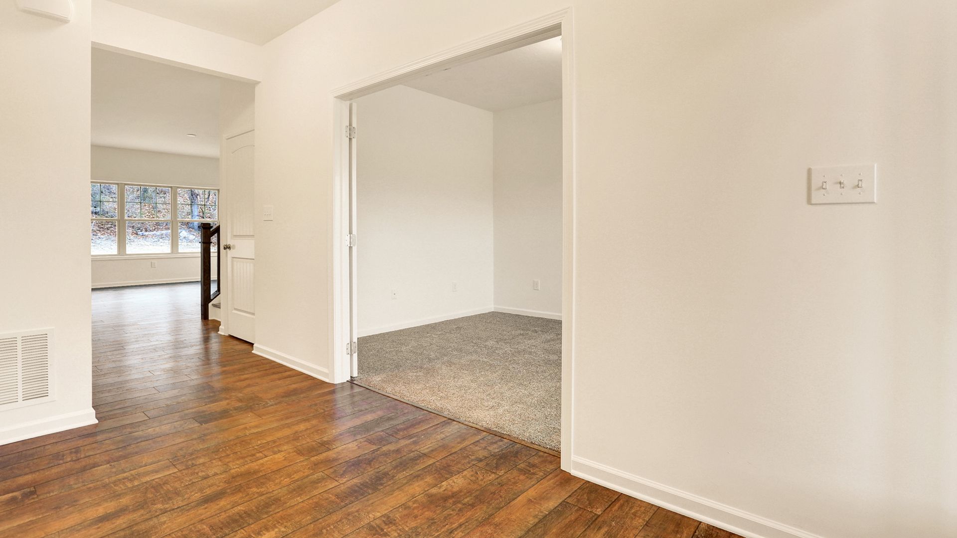 Foyer entry with hardwood flooring, Fairmont plan