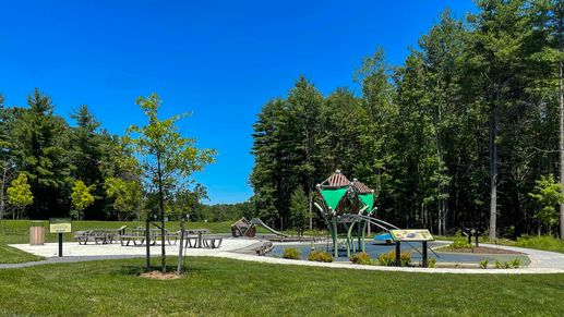 Grays Woods park - playground equipment and picnic tables