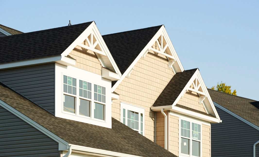 Second floor of two story home - exterior detail