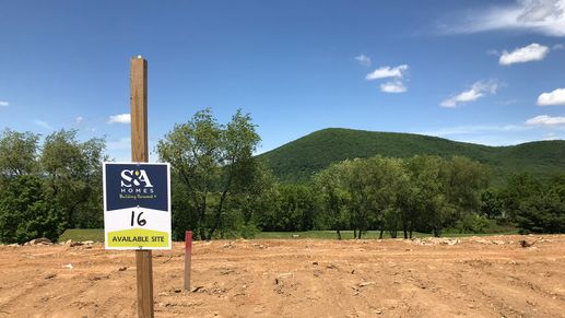 Village at Canterbury new home community in State College by S&A Homes - homesite 16 with Mt. Nittany in the background