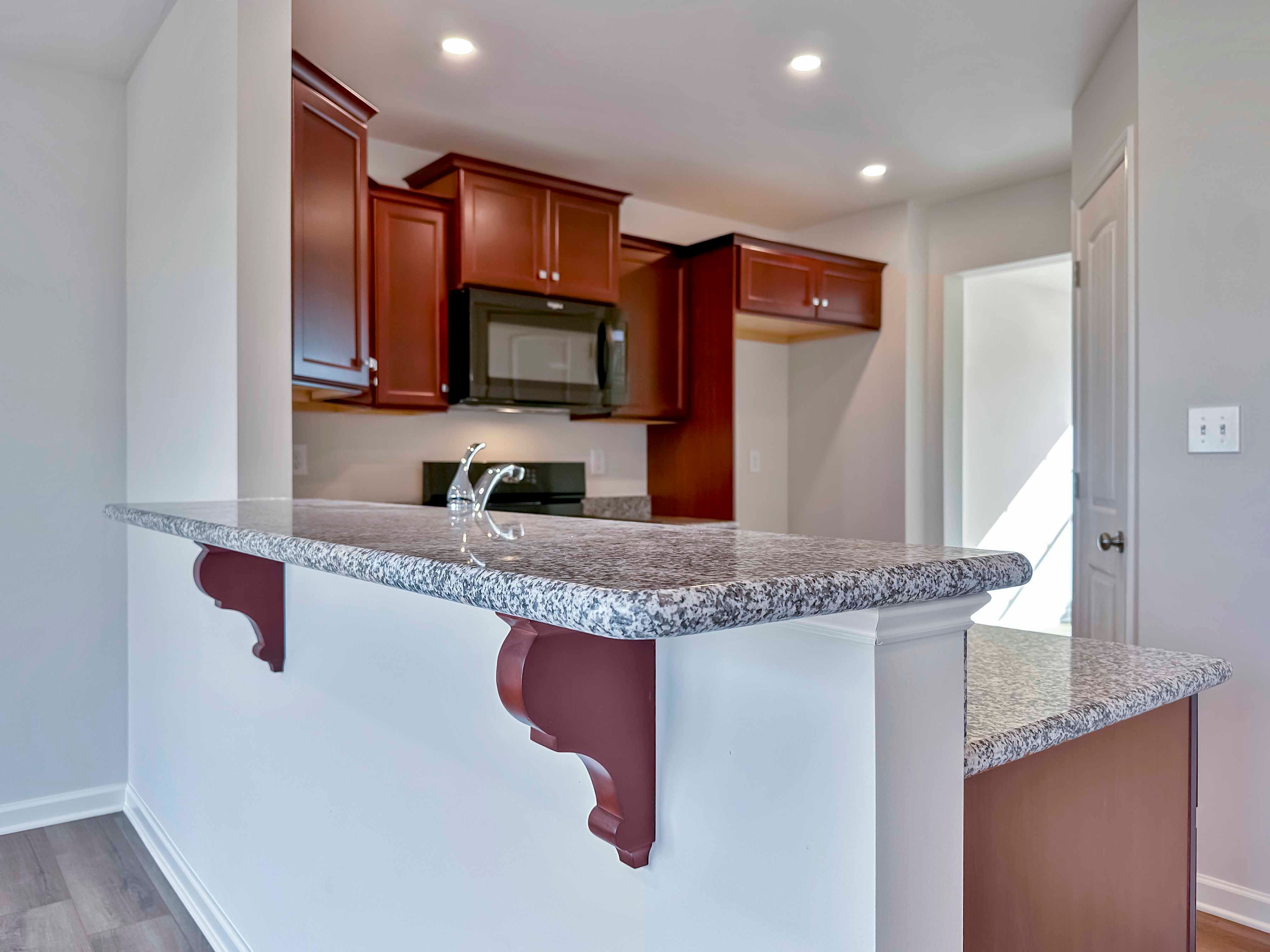 Granite bar overhang