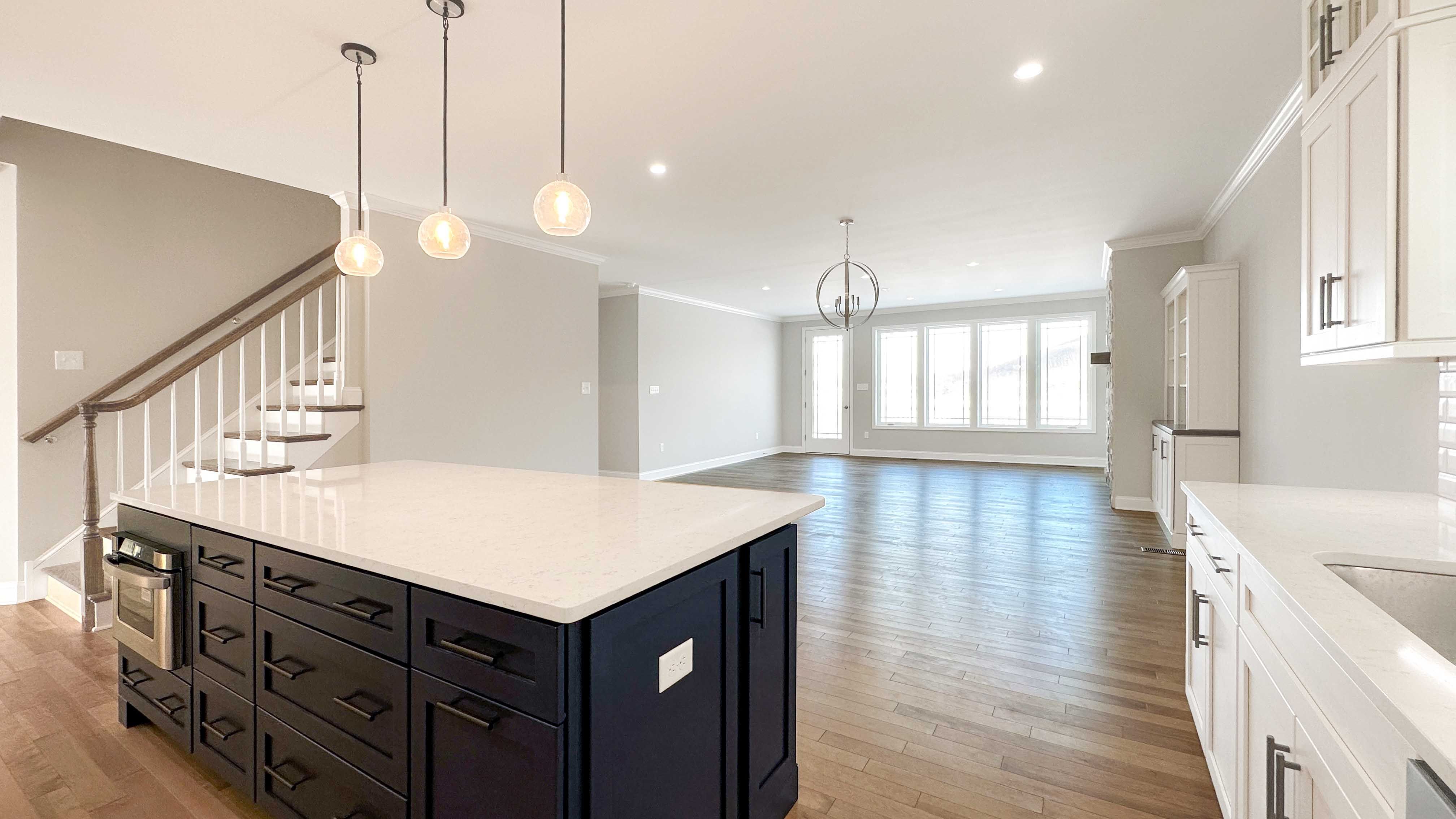 Kitchen island- facing great room area