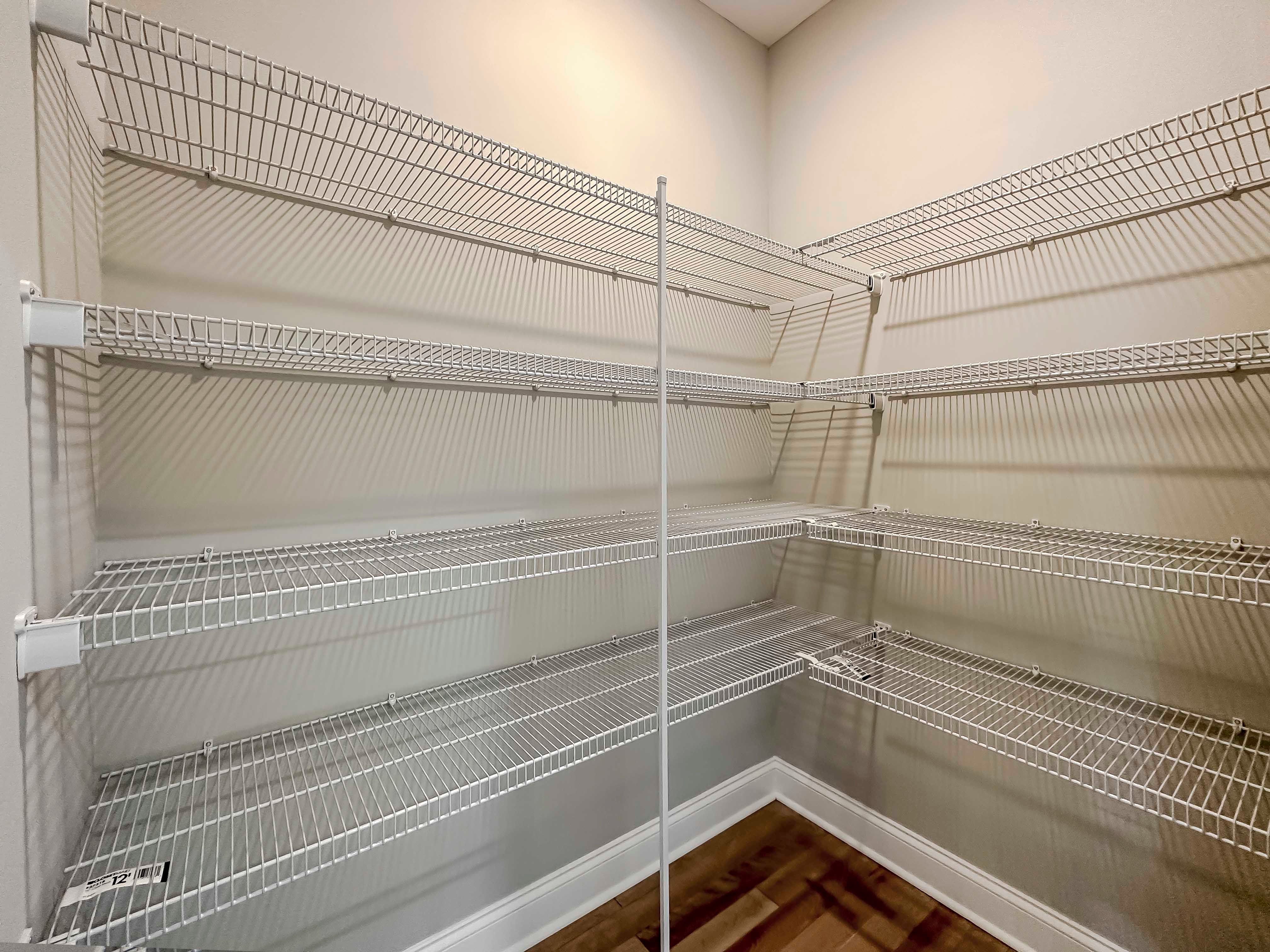 Pantry with wire shelving