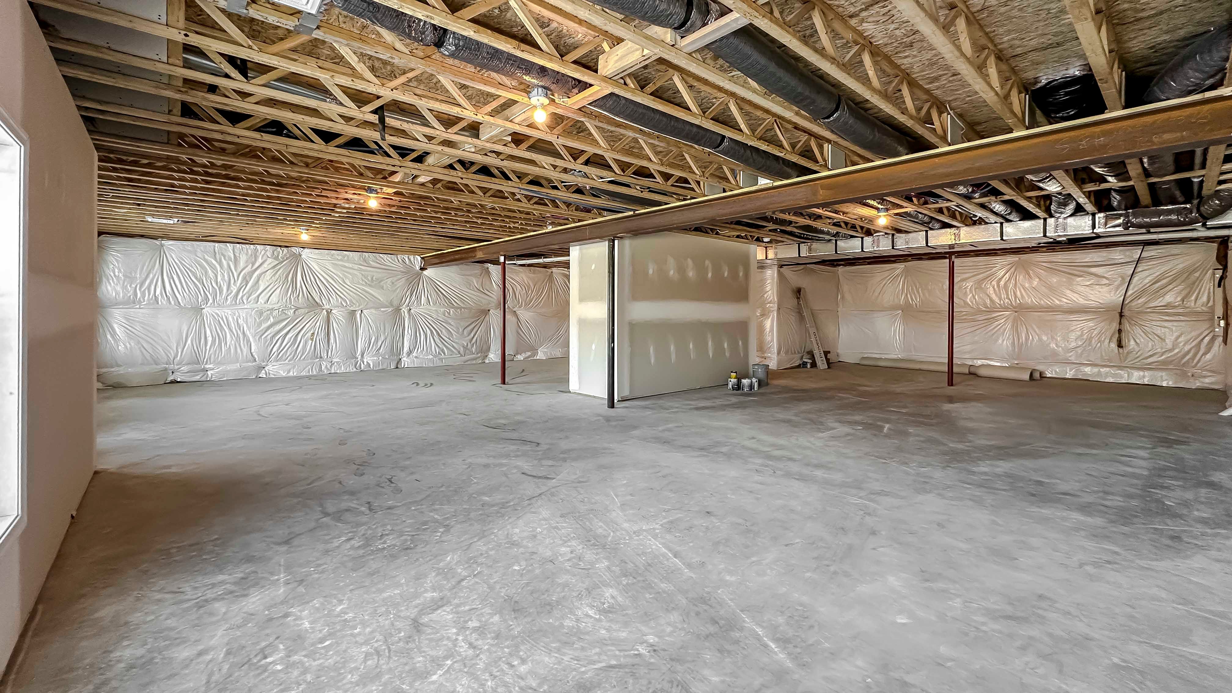 Unfinished basement.