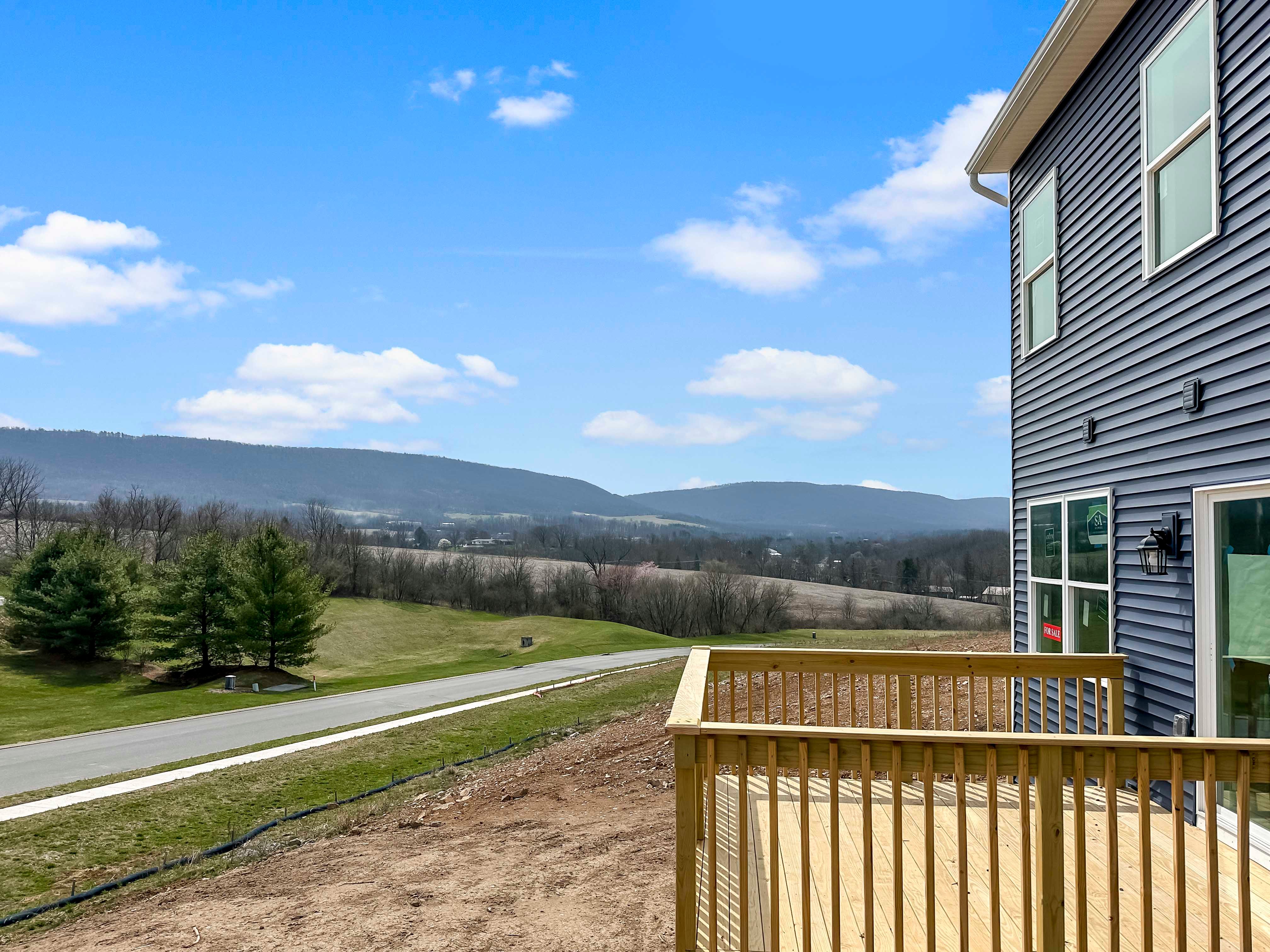Rear deck overlooking mountain view