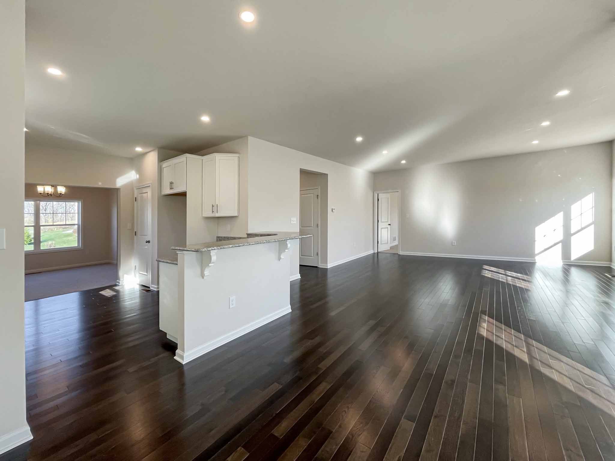 Breakfast area, kitchen and great room
