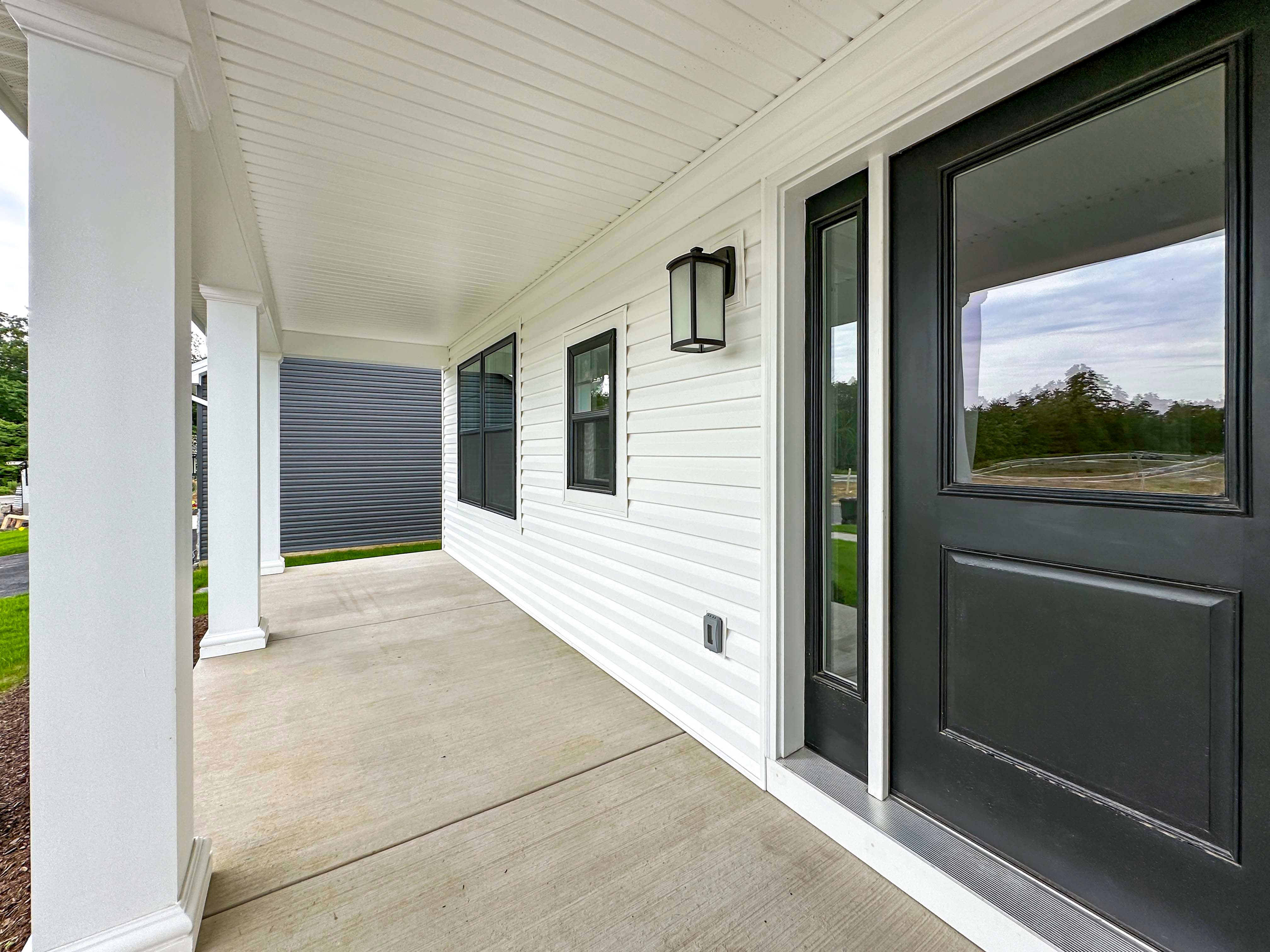 Front porch with large columns