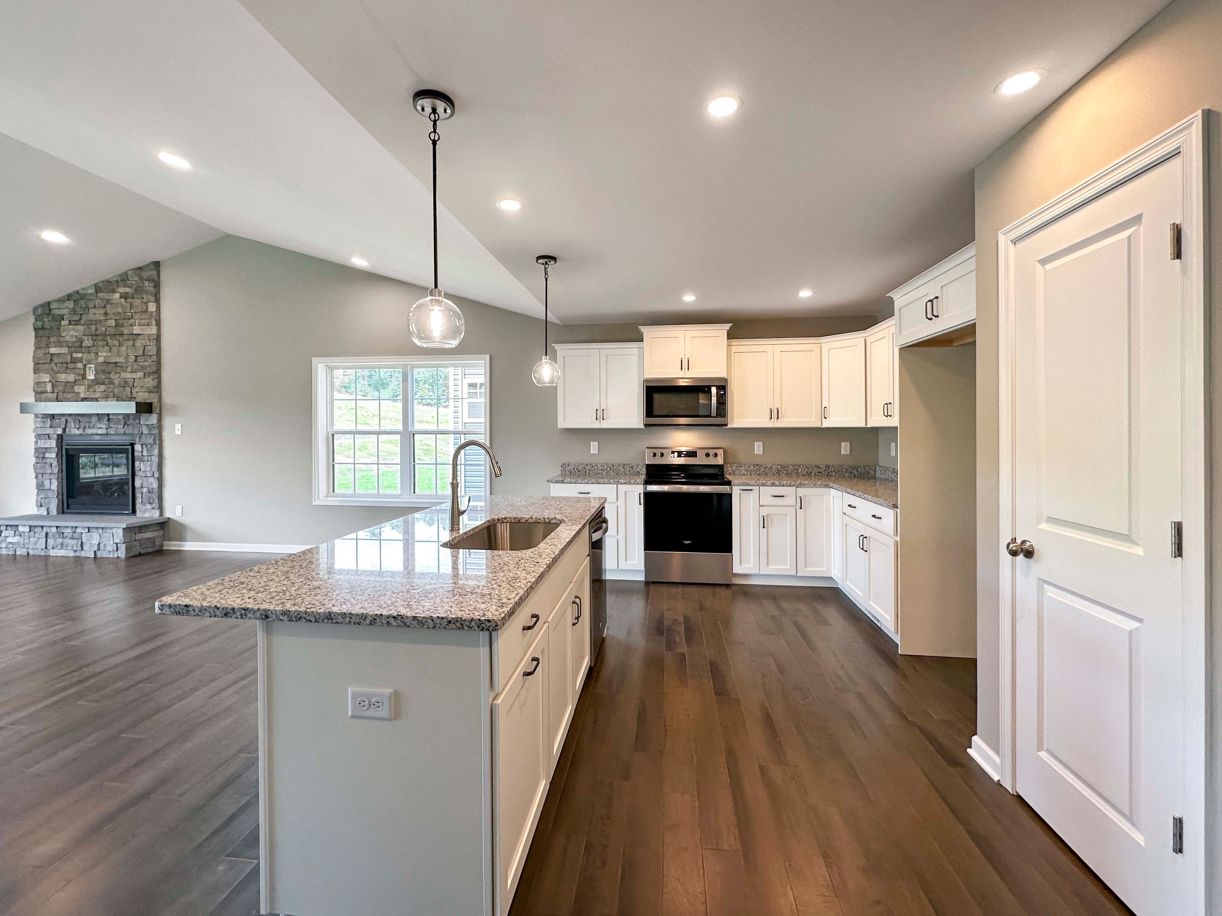 Kitchen and family room area