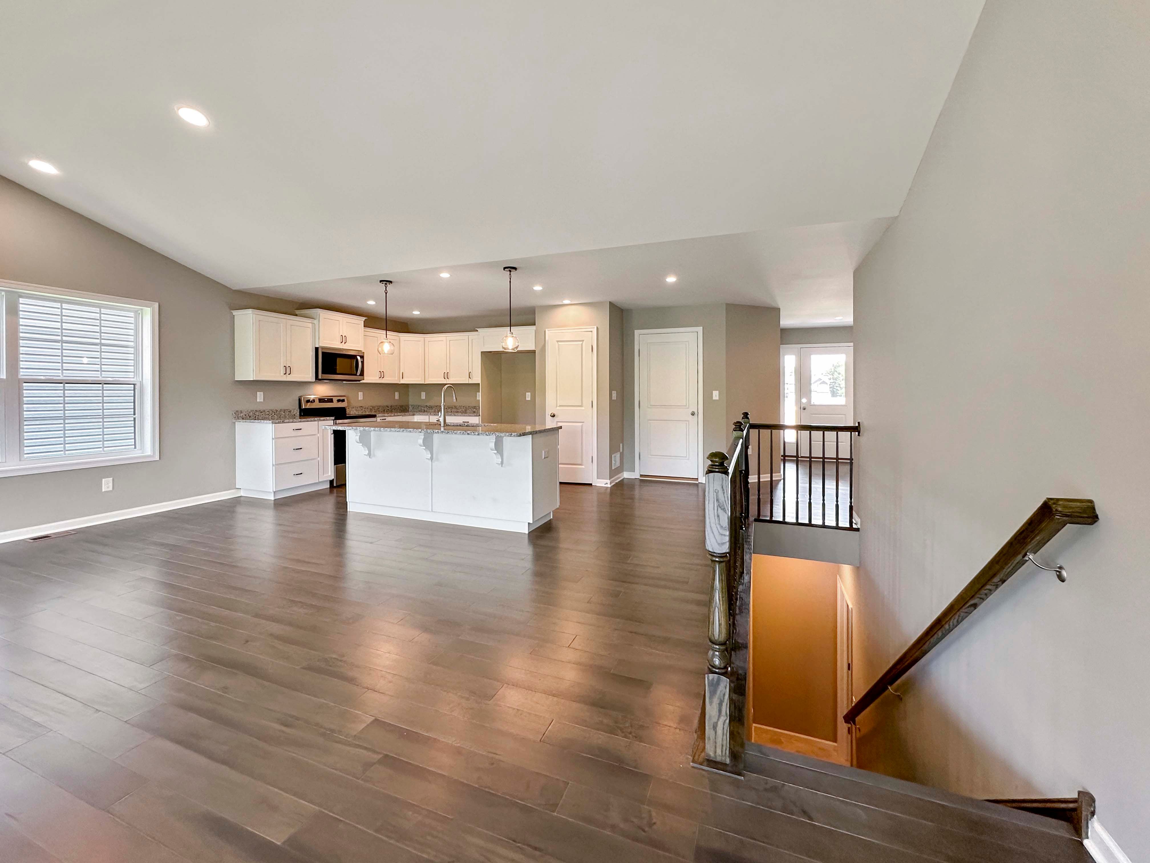 Stairs from family room into basement