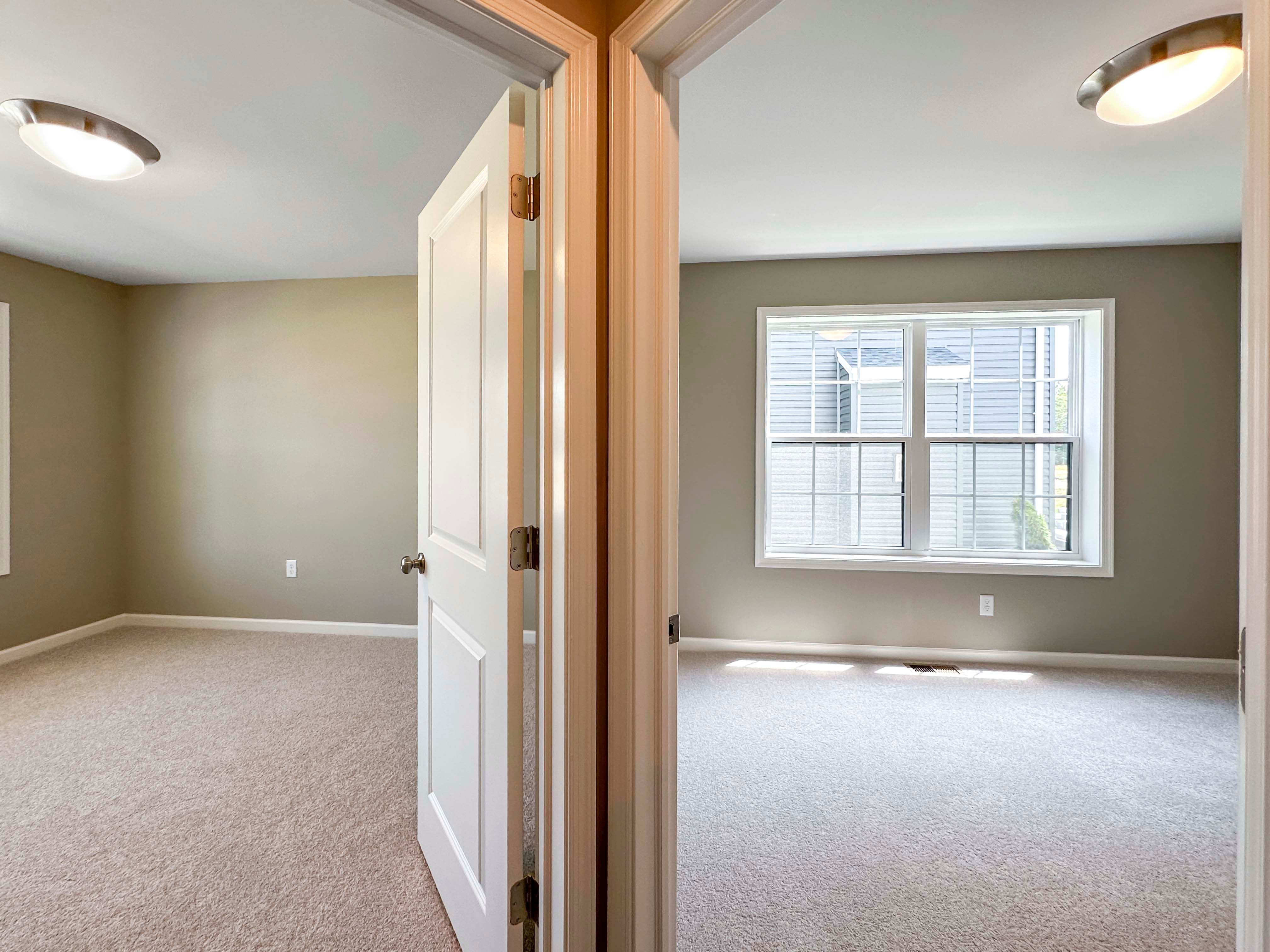 Entrances to two secondary bedrooms