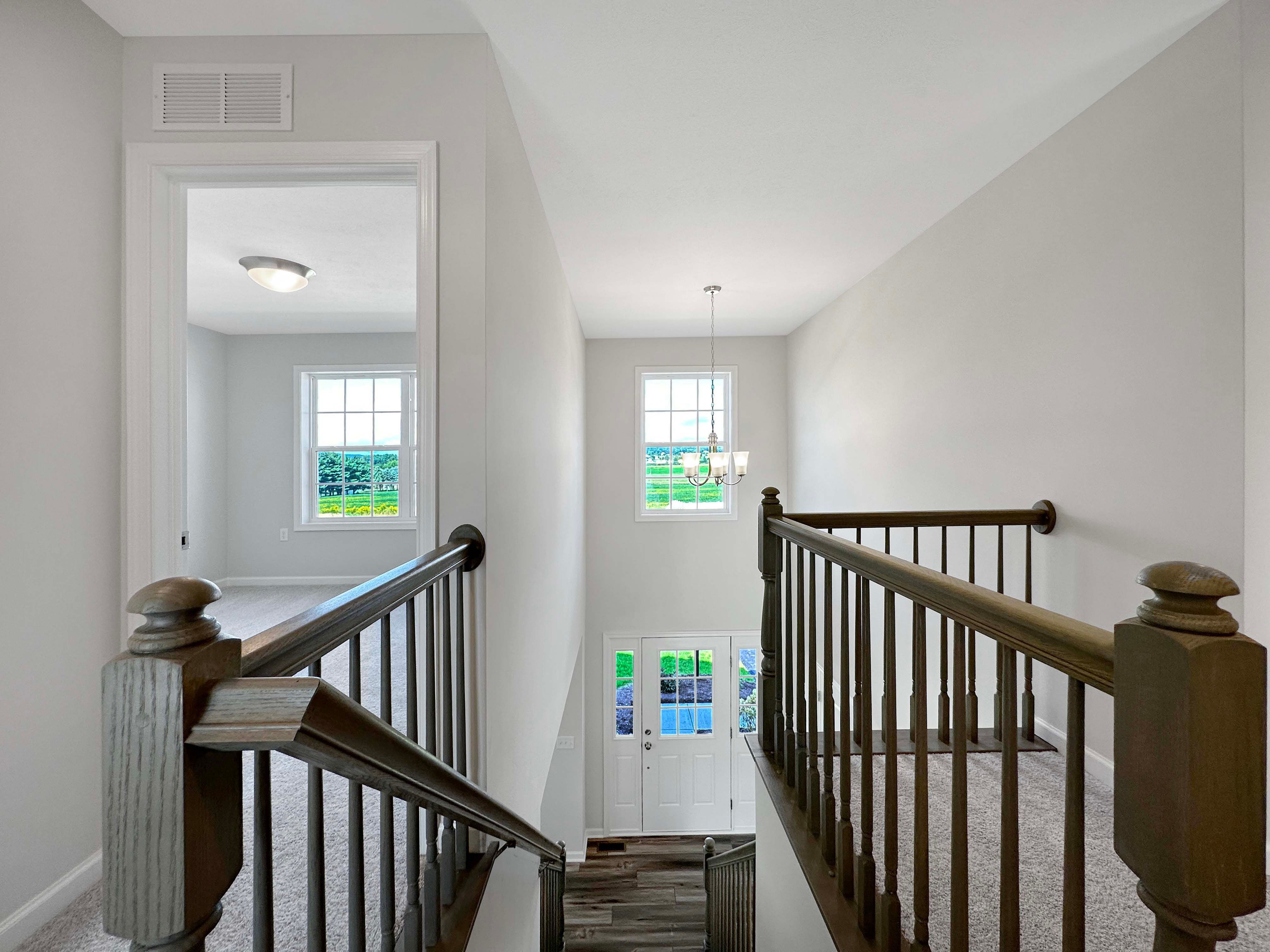 2nd floor landing- entrance to bedroom on left, facing bottom of stairs and front door.