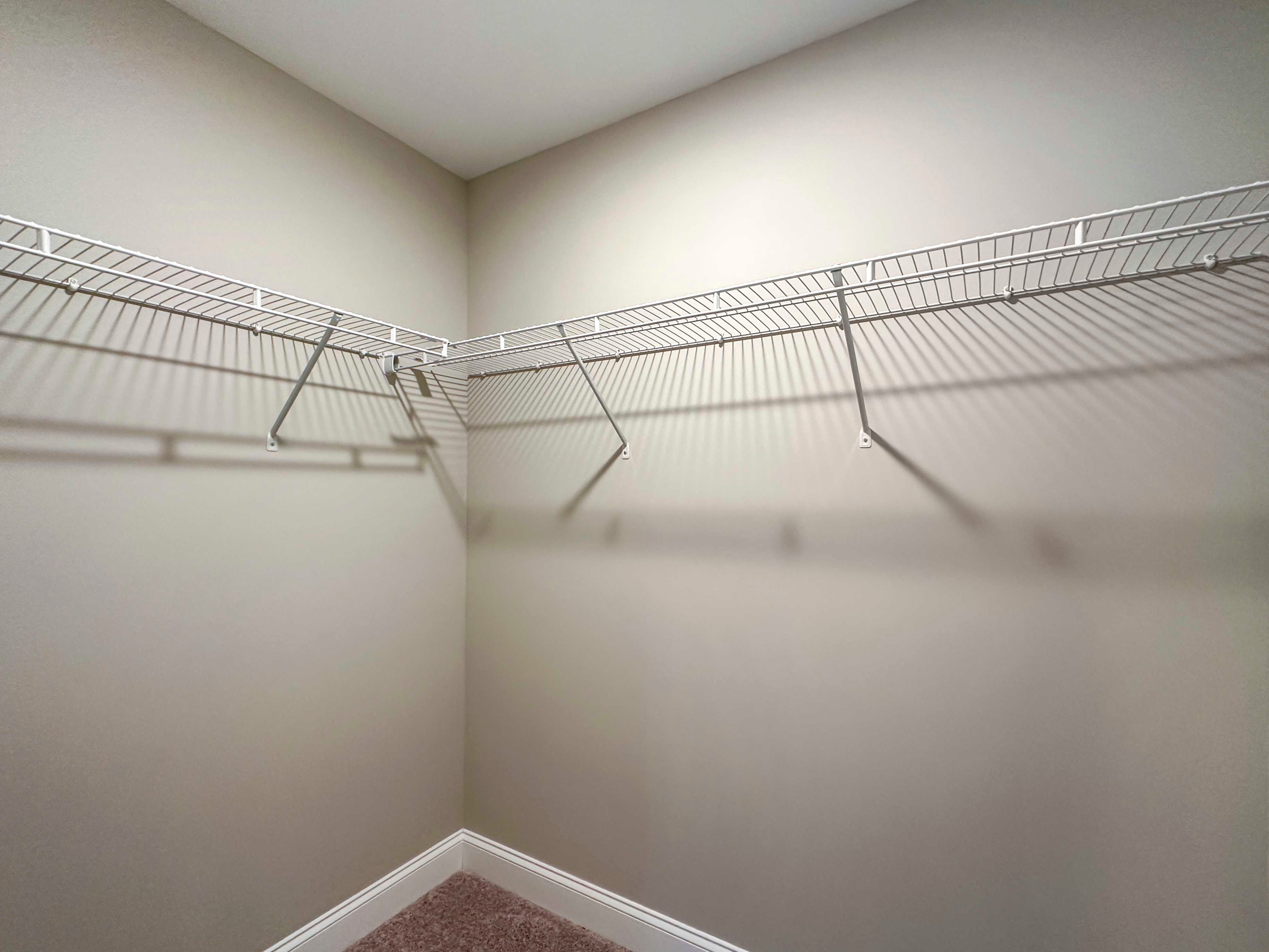 Bedroom 3 - Walk-In Closet with wire shelving