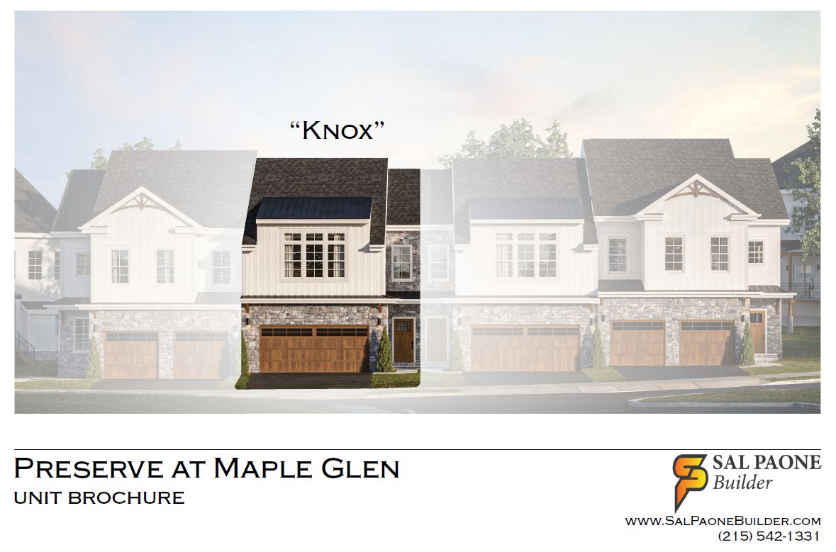 The Knox - Preserve at Maple Glen: Horsham, Pennsylvania - Sal Paone Builder