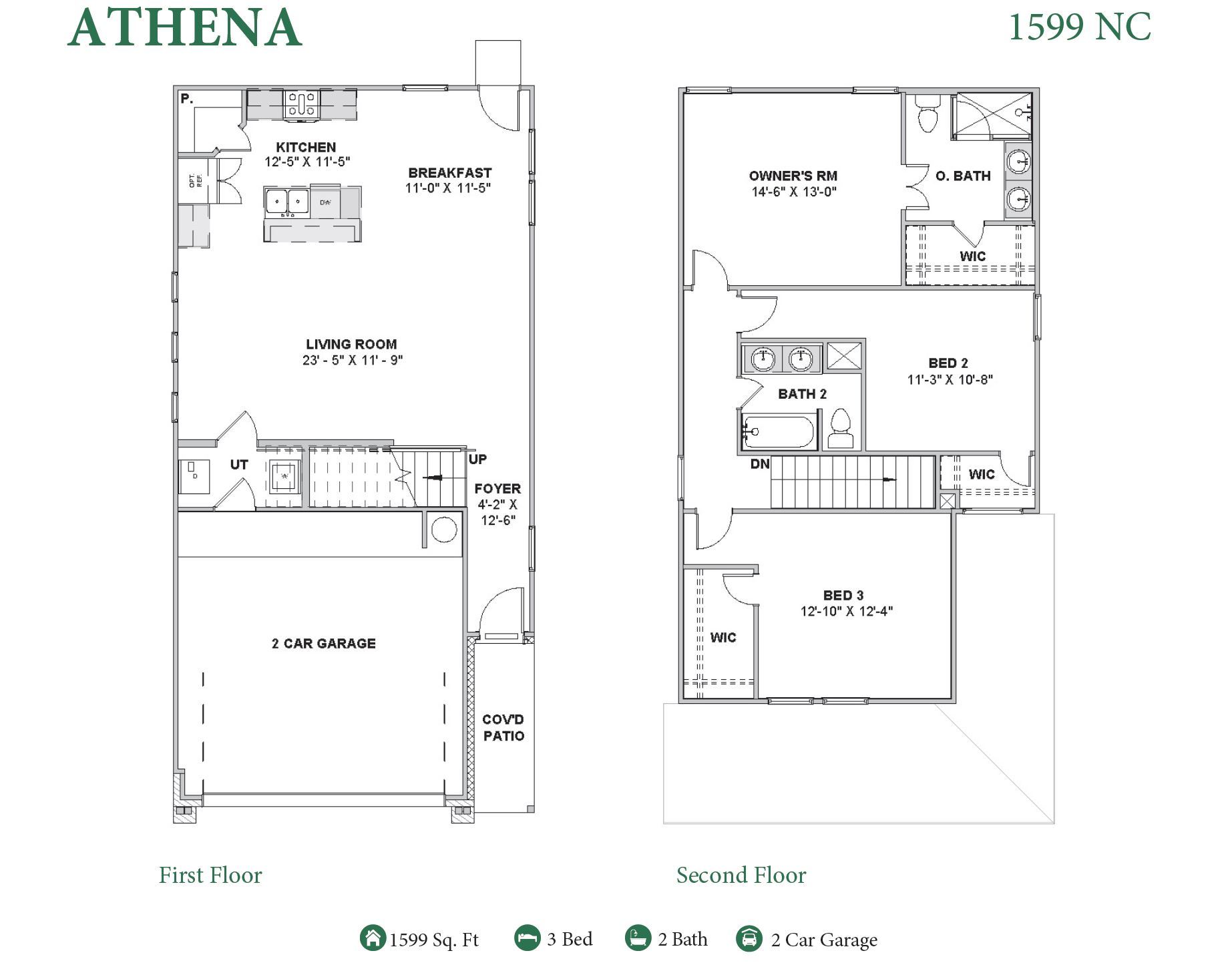 1599 NC - Athena Floorplan