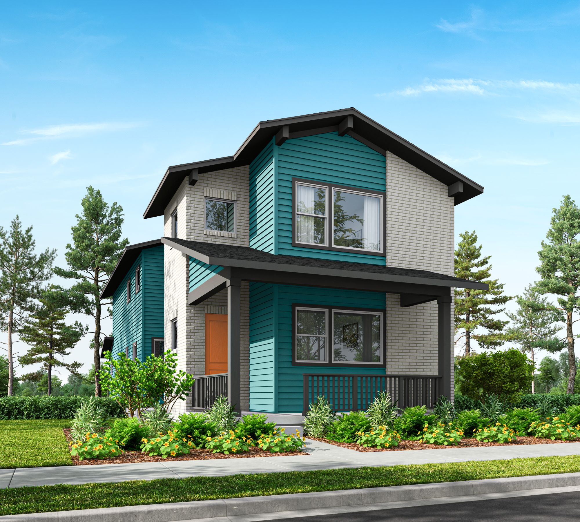 Elevation D Mid-Century Modern