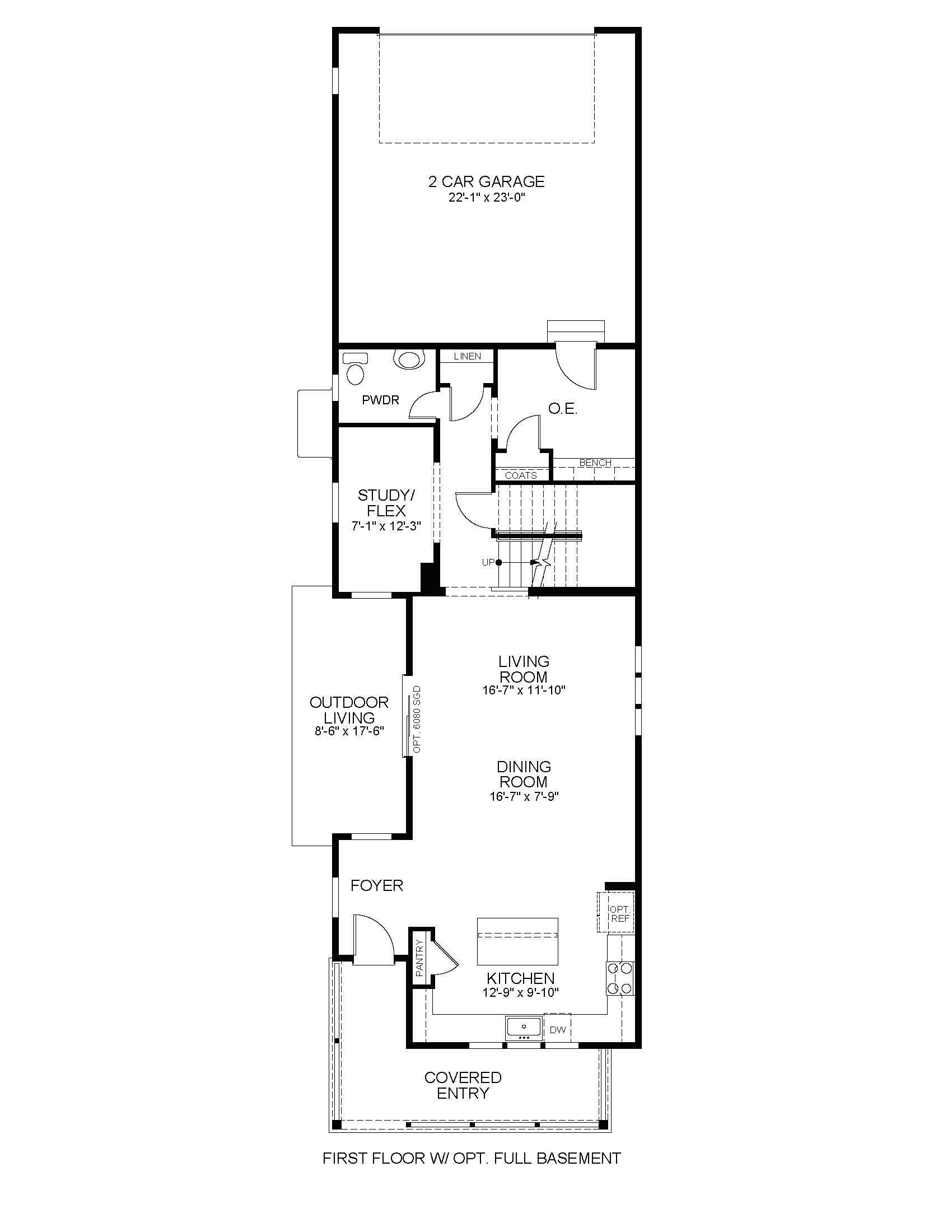 Optional First Floor with Full Basement