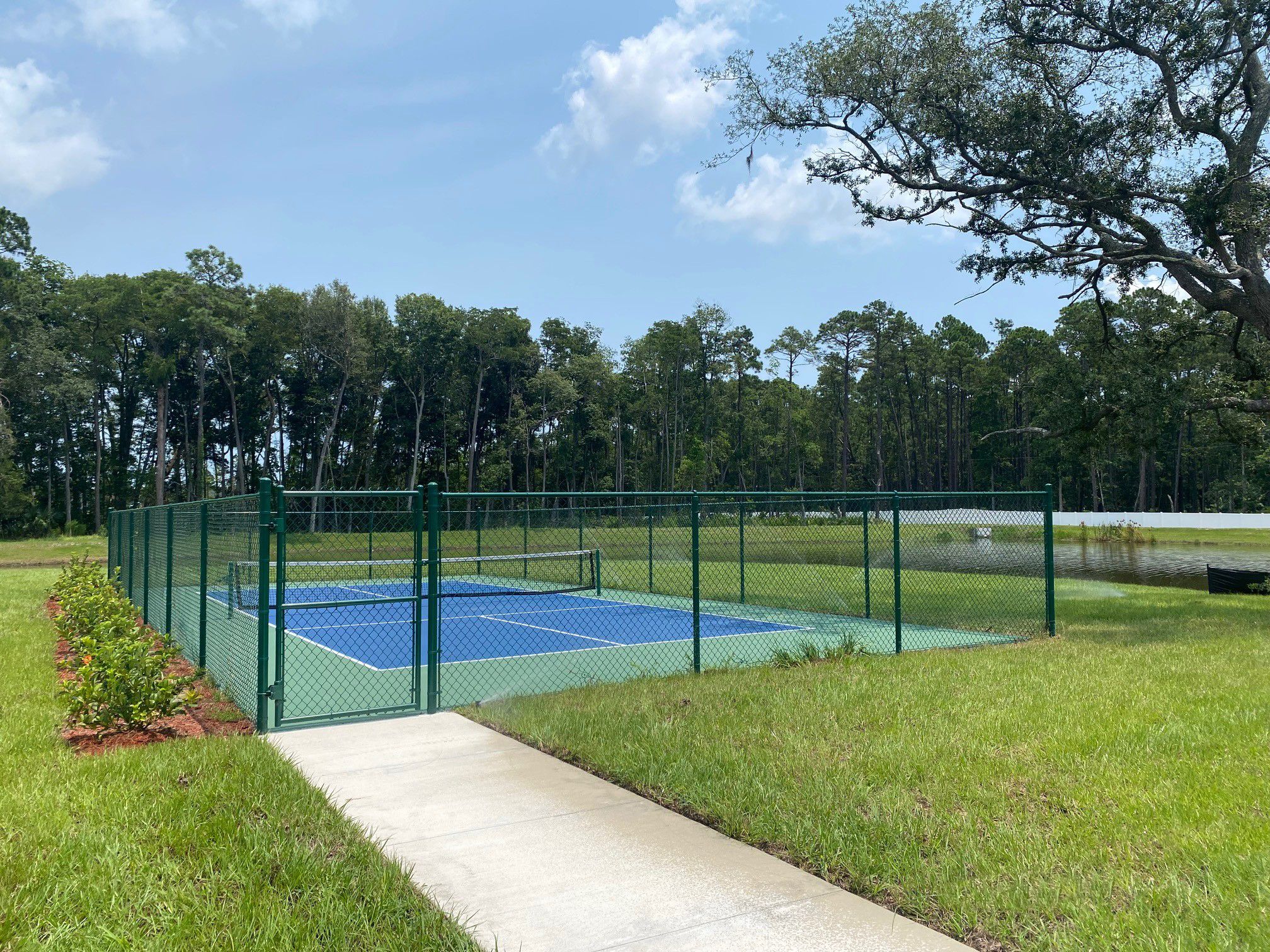 Enjoy pickleball in the community park