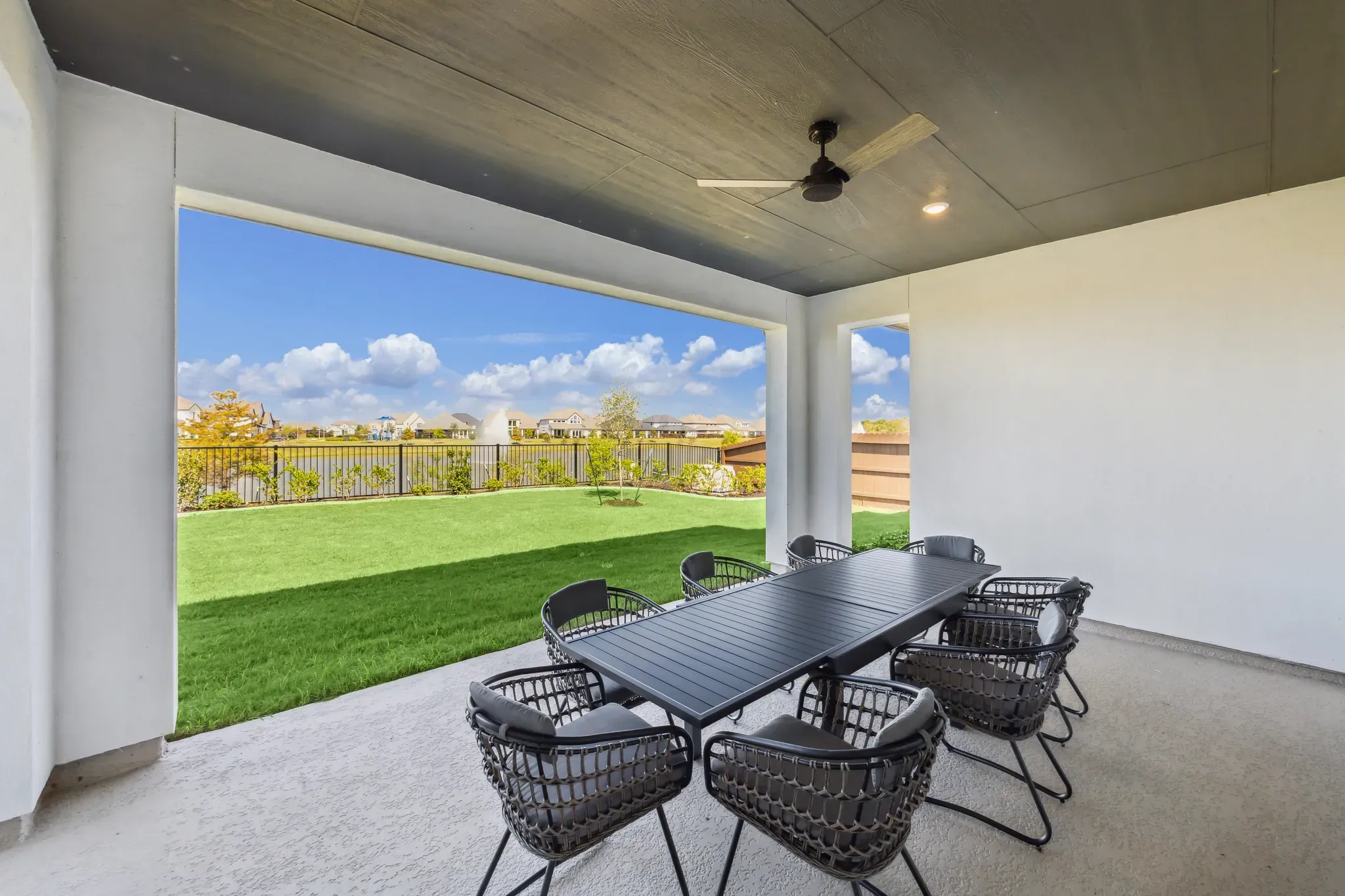 Plan 5058 outdoor living - staged