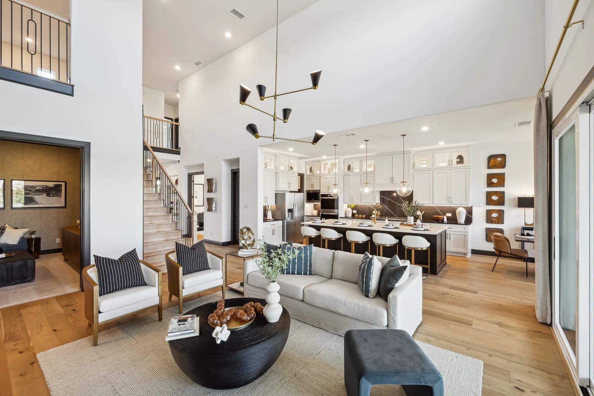 Plan 5058 great room - staged