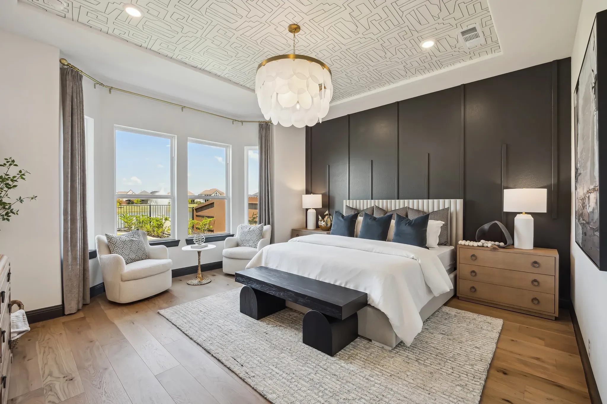 Plan 5058 primary bed - staged