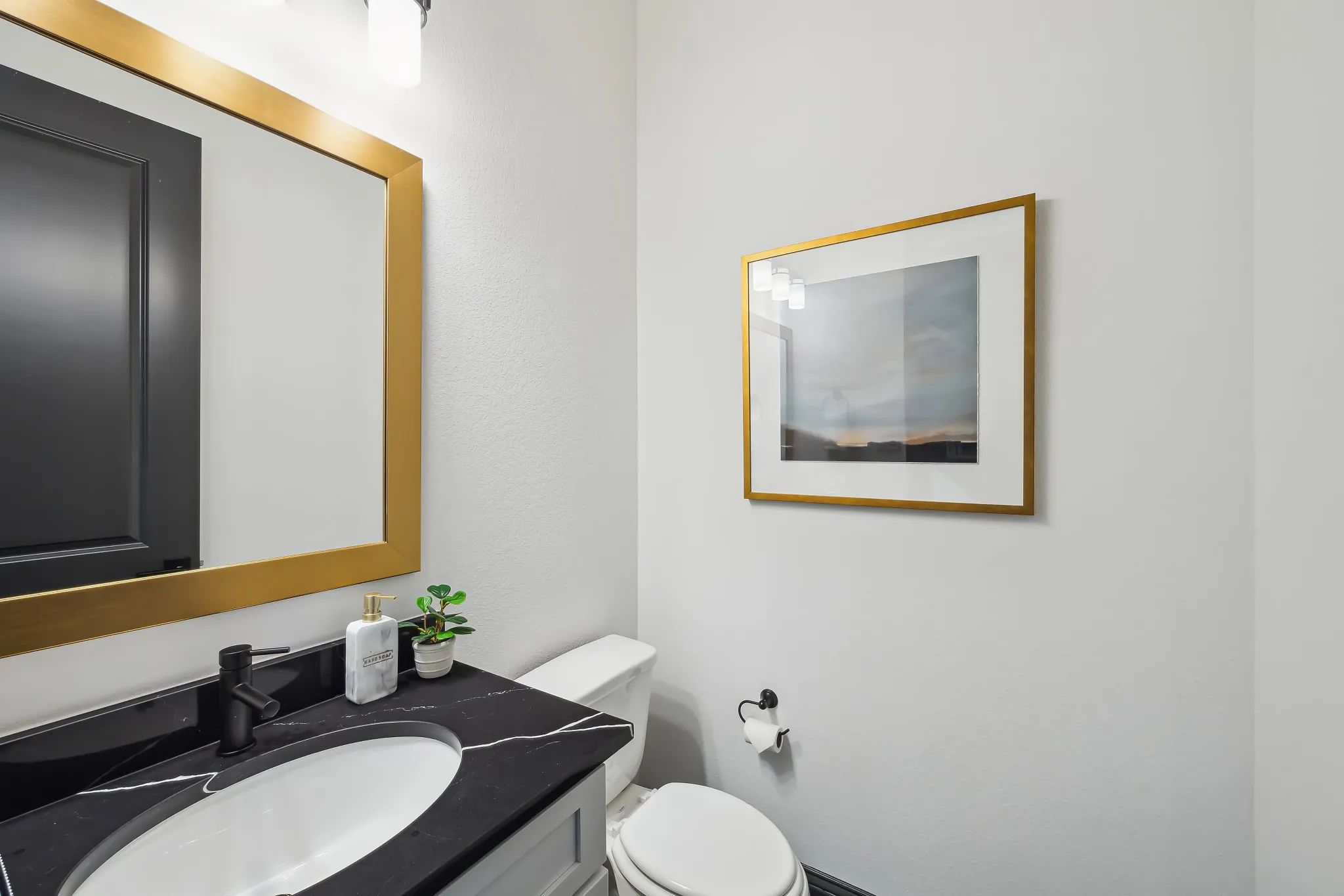Plan 5058 powder room - staged
