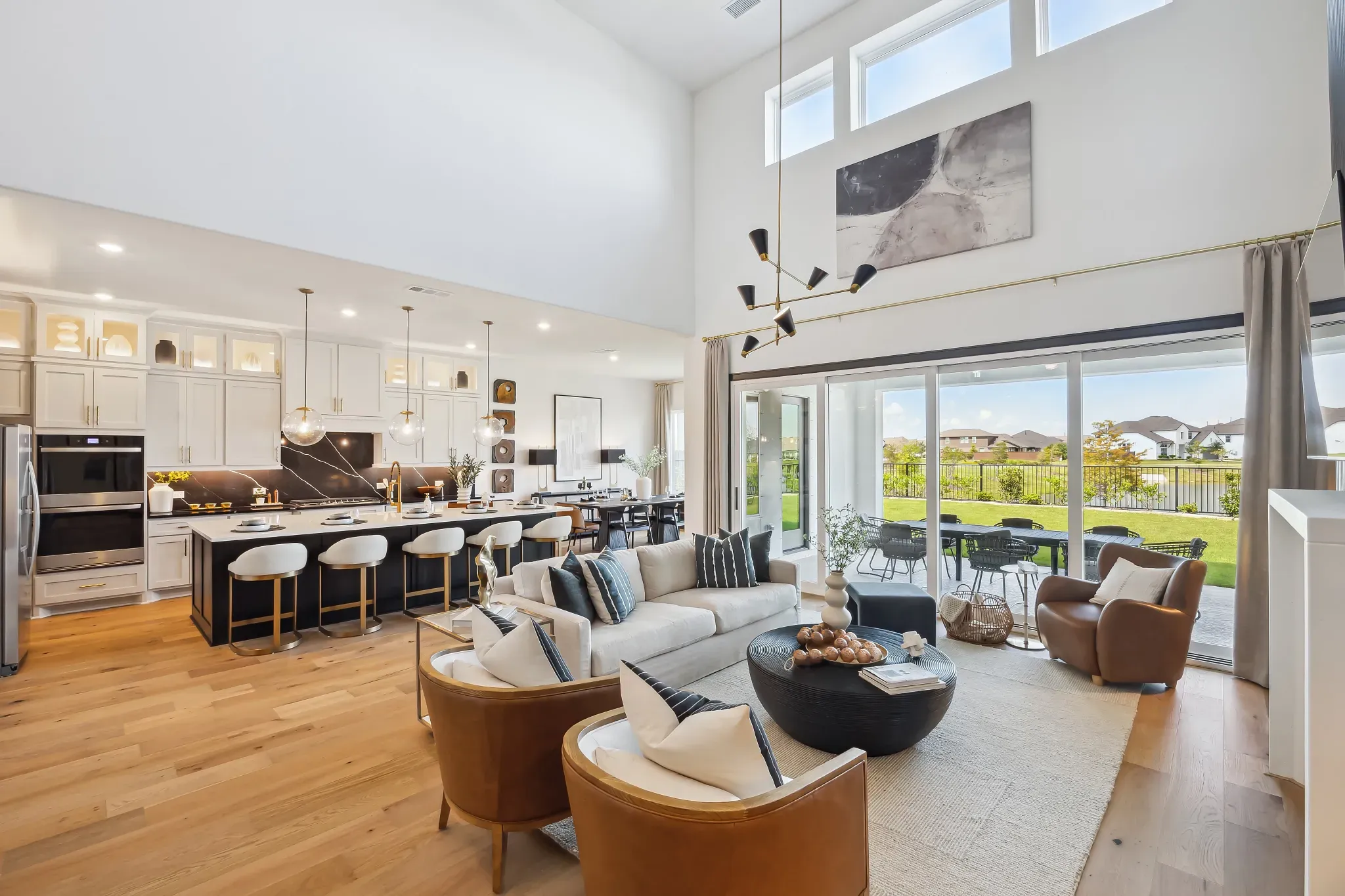 Plan 5058 great room - staged