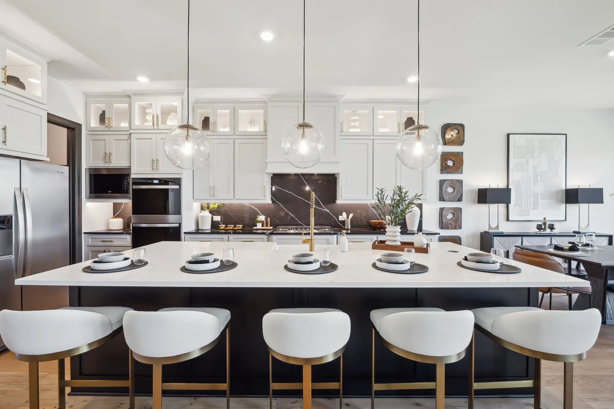 Plan 5058 kitchen - staged