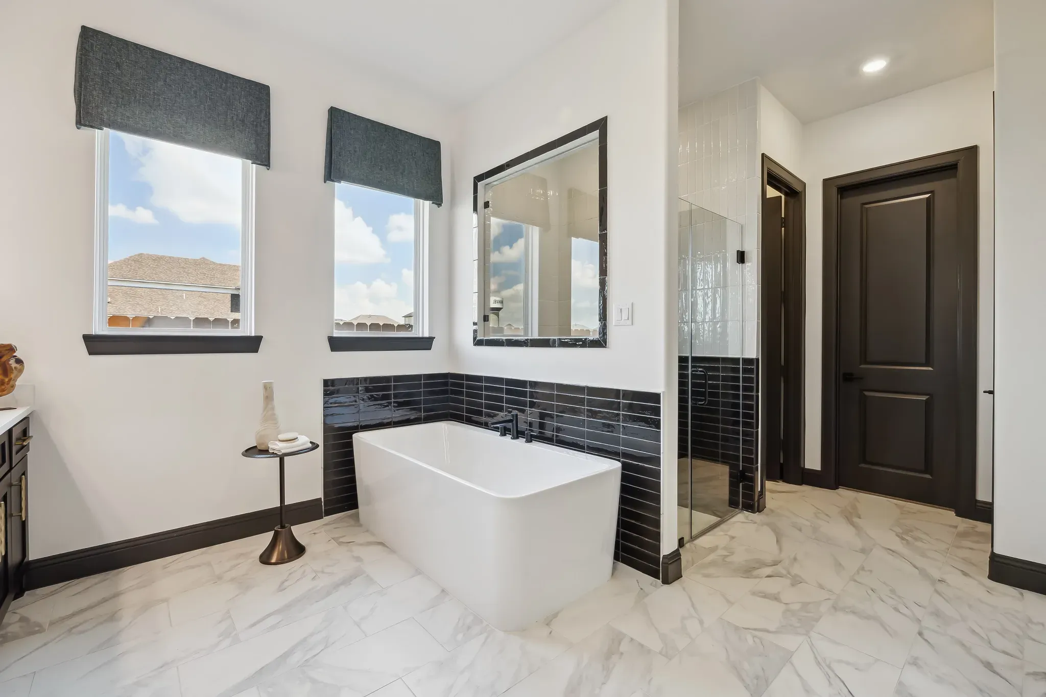 Plan 5058 primary bath - staged