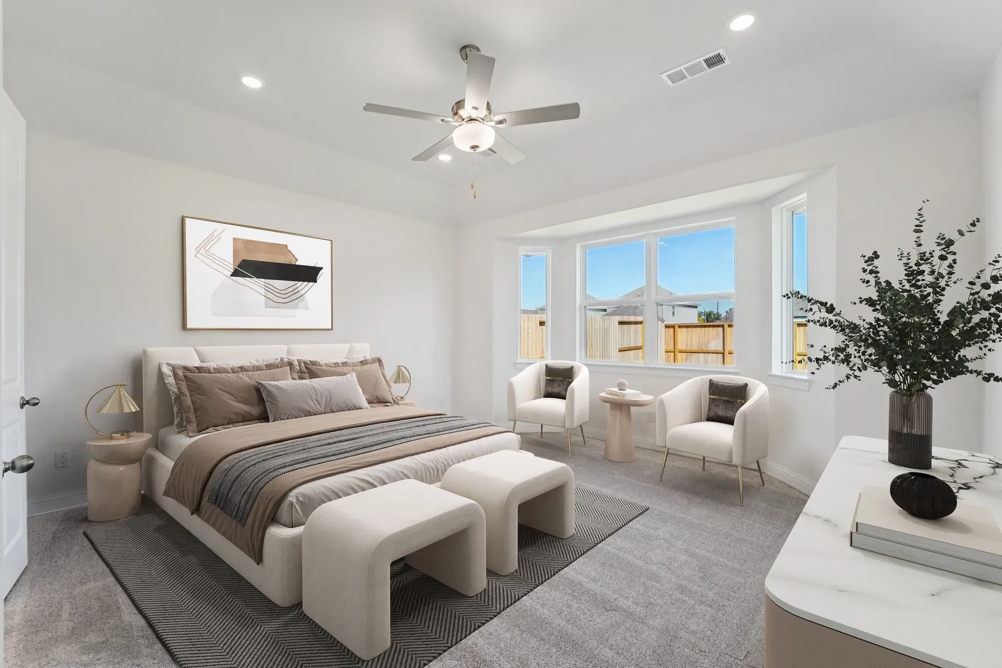 Plan 3049 primary bed - staged