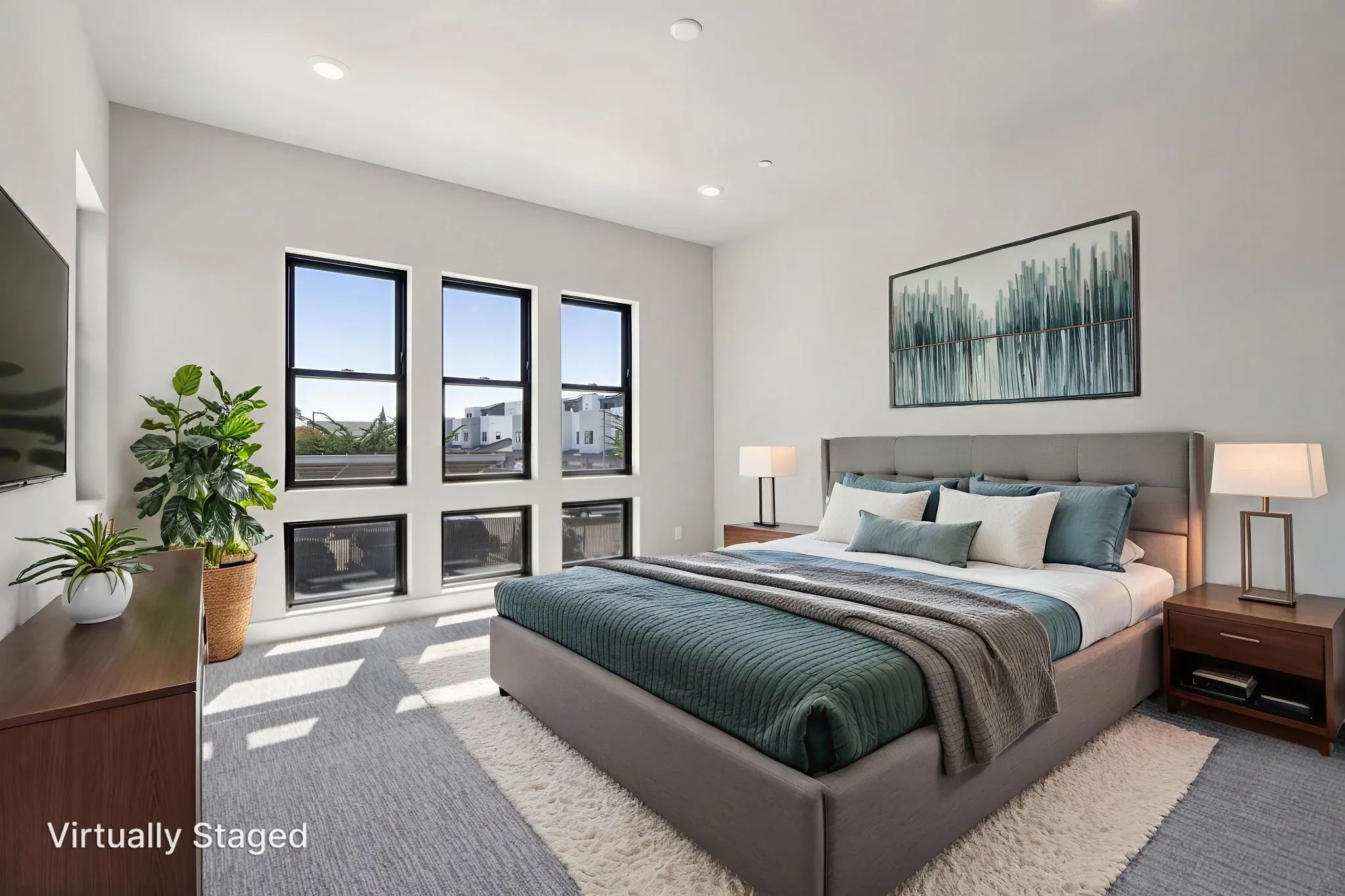 Rooftops Lot 905 Primary Bedroom Virtually Staged