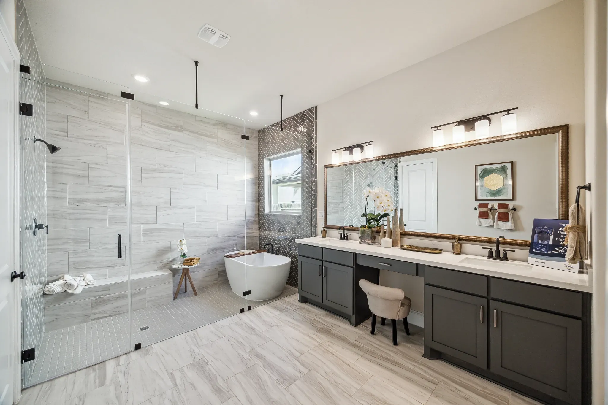 Plan 5051 model primary bath